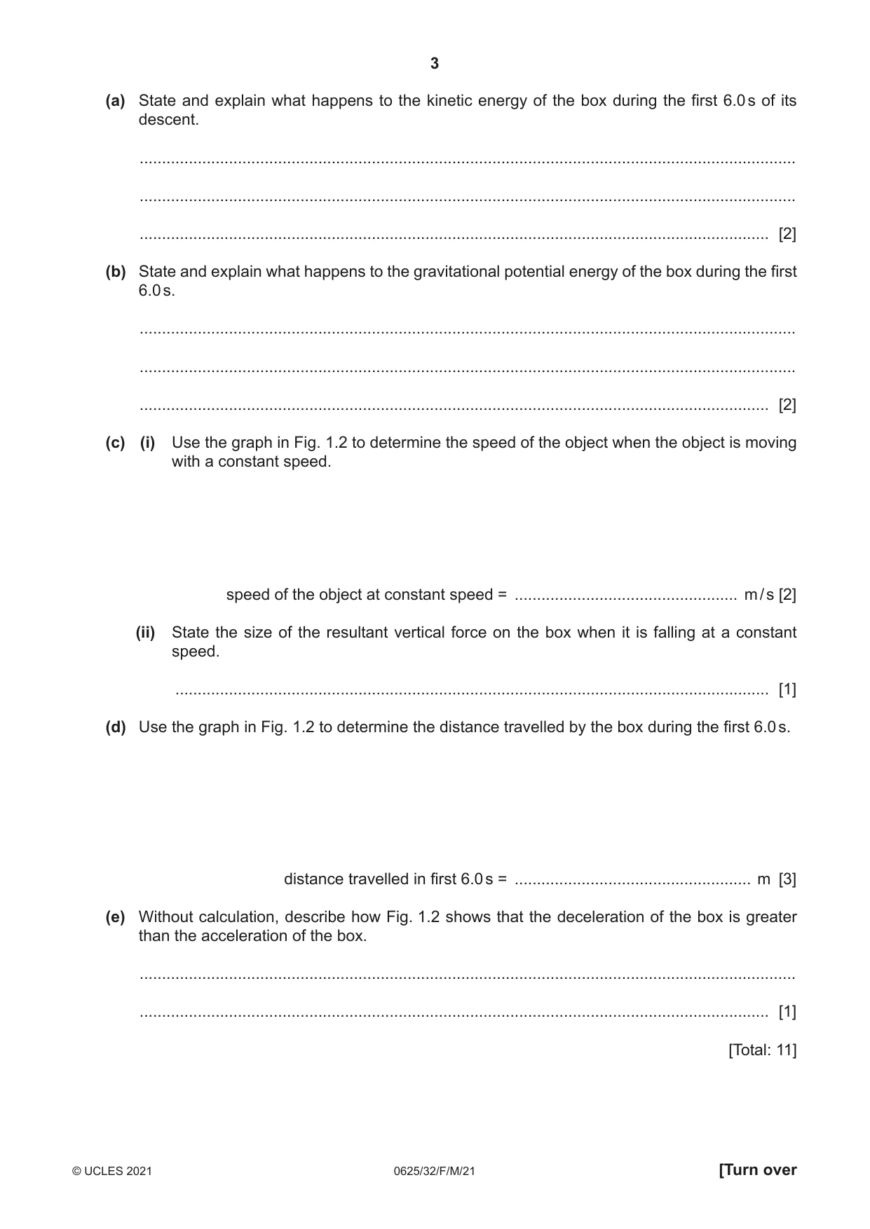 Cambridge IGCSE Physics 0625 2021 Feb/March Paper 3 · Variant 2 question paper, page 3 of 16