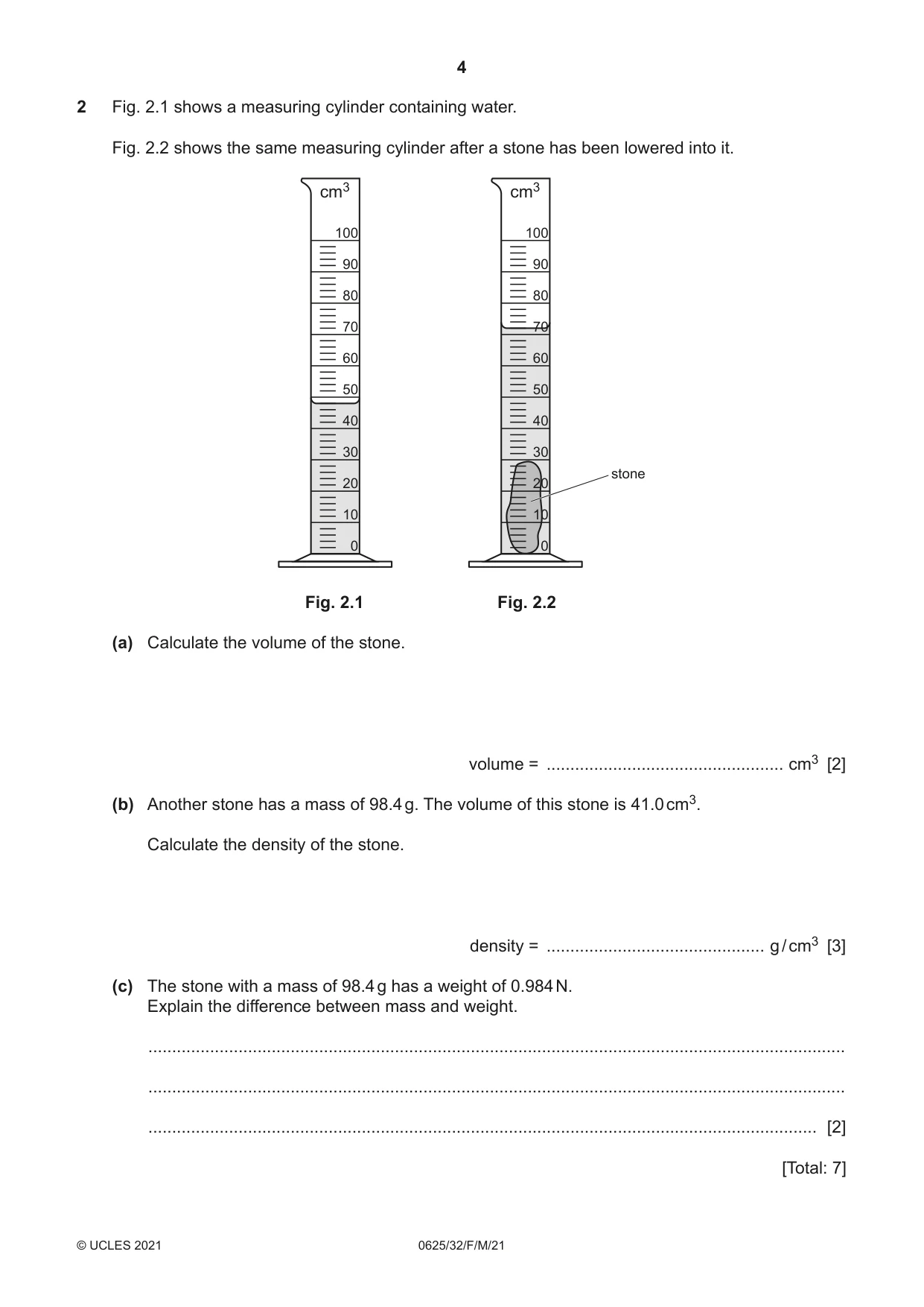 Cambridge IGCSE Physics 0625 2021 Feb/March Paper 3 · Variant 2 question paper, page 4 of 16
