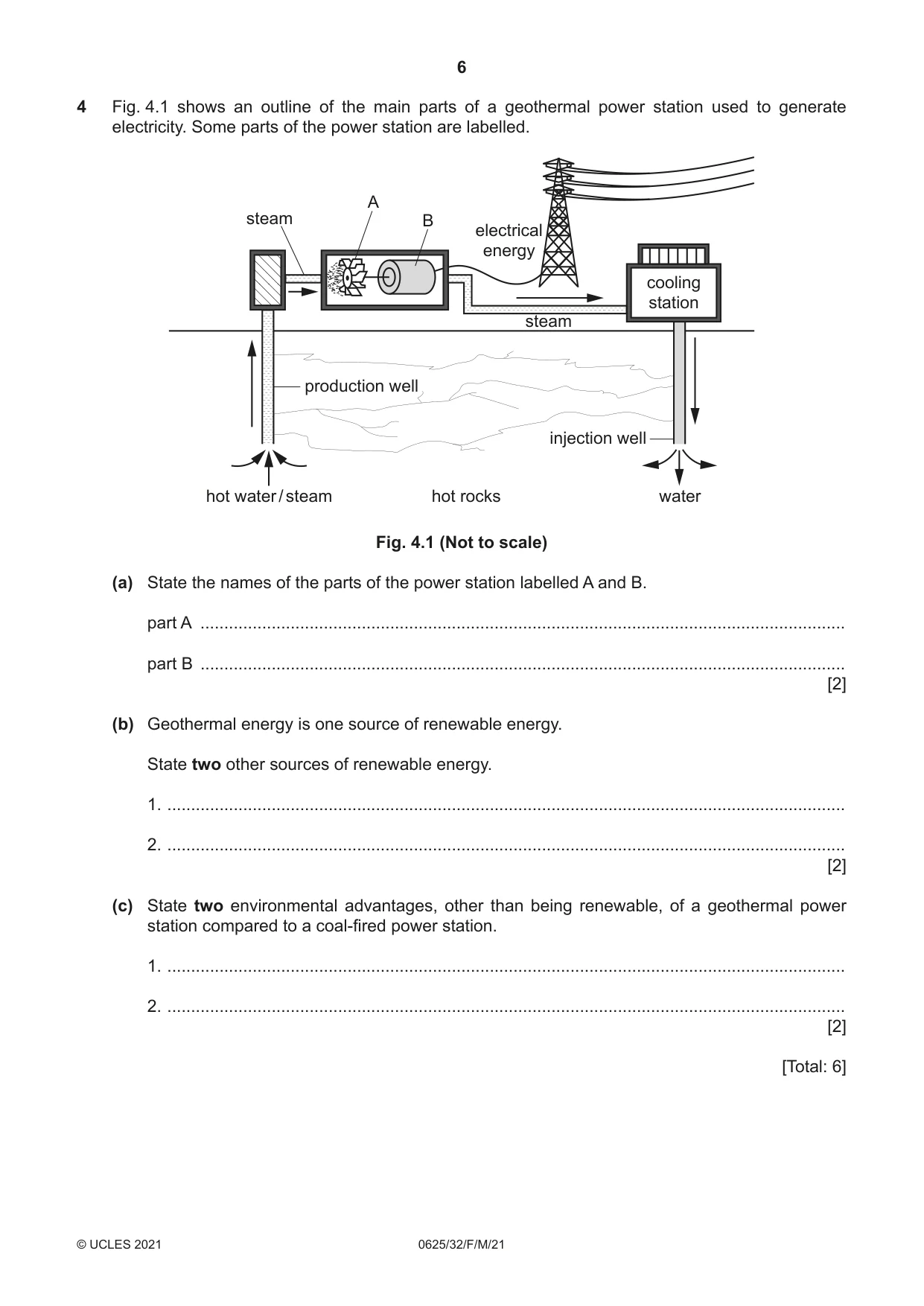 Cambridge IGCSE Physics 0625 2021 Feb/March Paper 3 · Variant 2 question paper, page 6 of 16