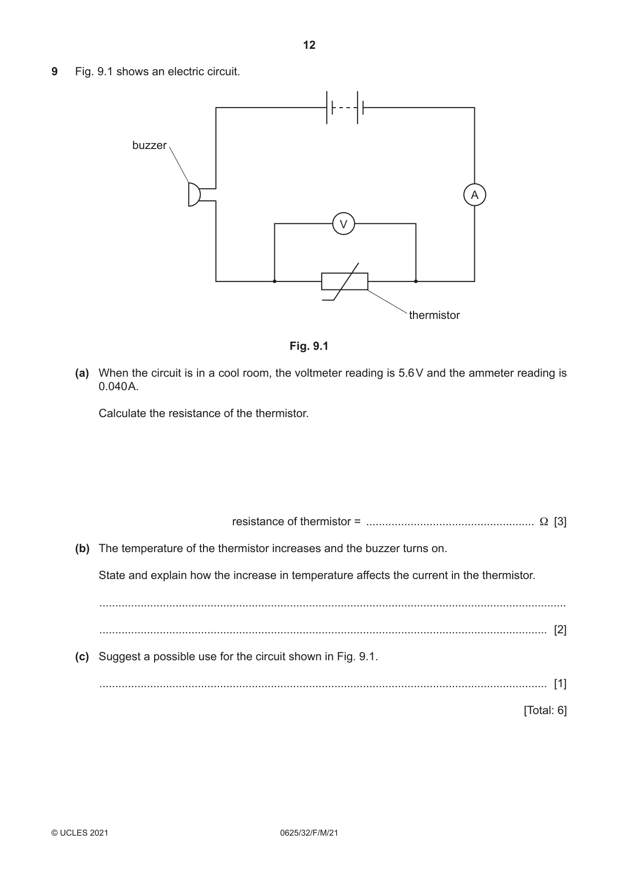 Cambridge IGCSE Physics 0625 2021 Feb/March Paper 3 · Variant 2 question paper, page 12 of 16