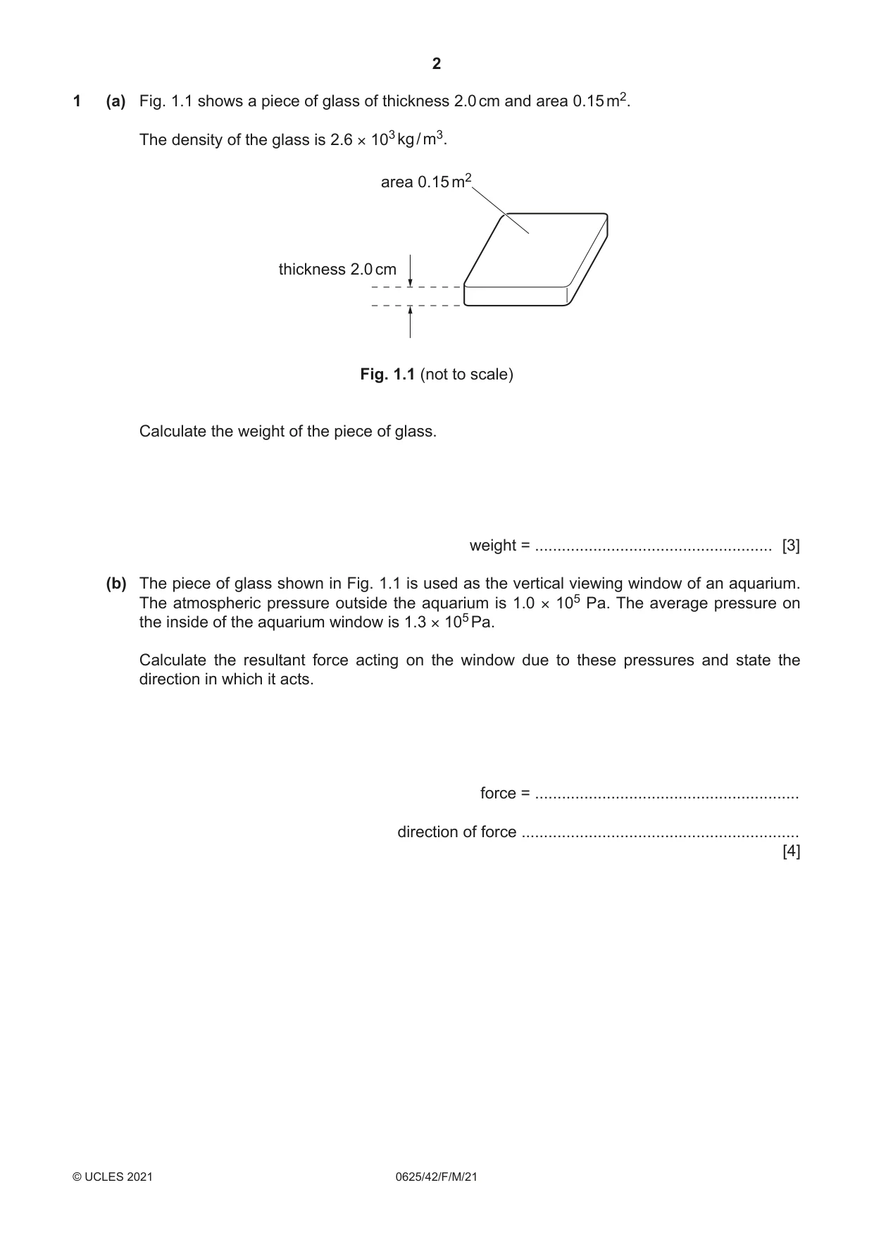 Cambridge IGCSE Physics 0625 2021 Feb/March Paper 4 · Variant 2 question paper, page 2 of 16