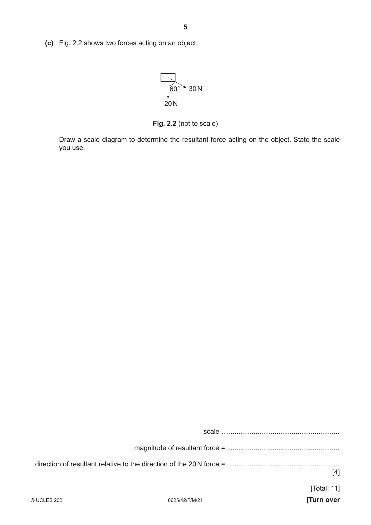 Cambridge IGCSE Physics 0625 2021 Feb/March Paper 4 · Variant 2 question paper, page 5 of 16