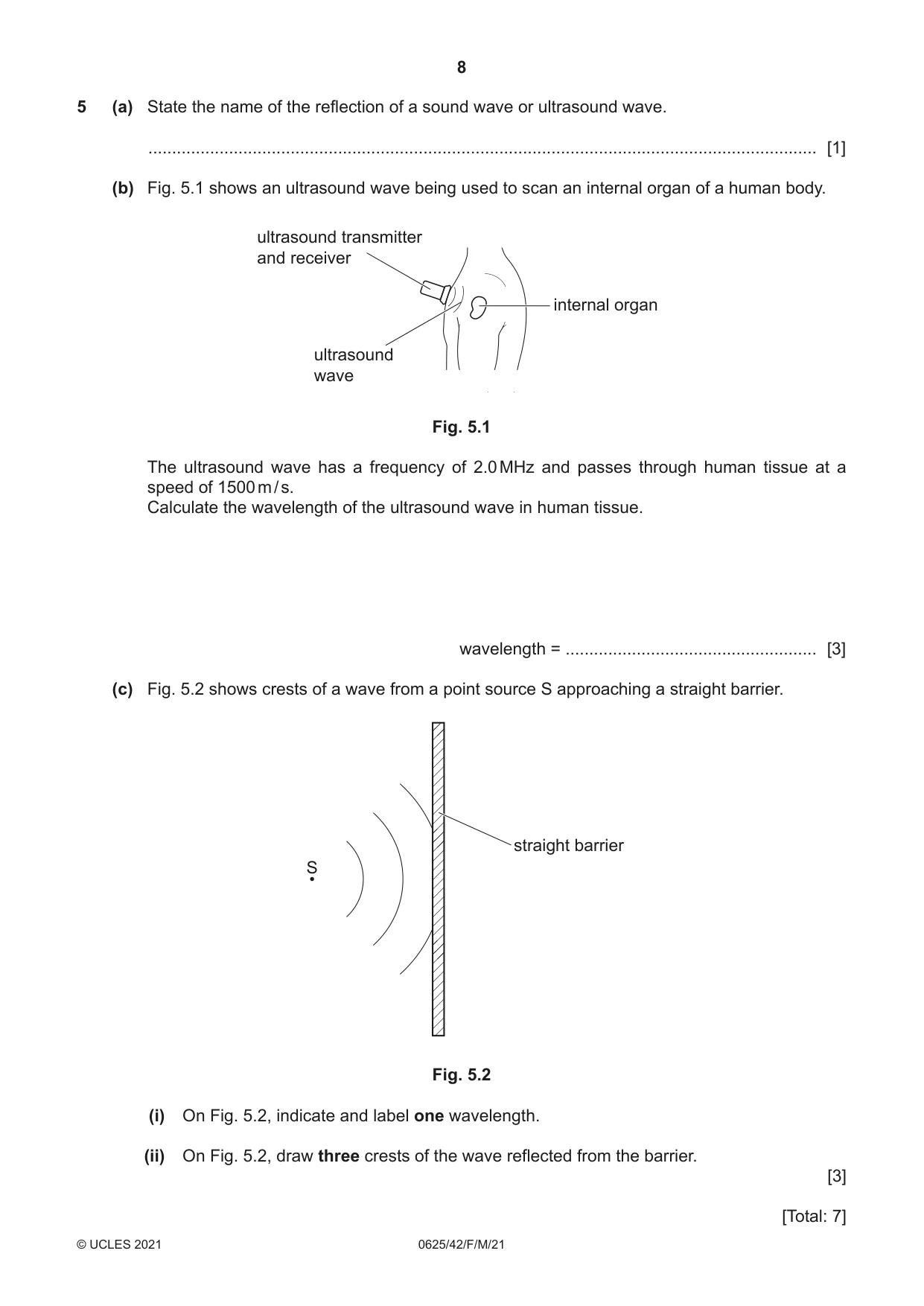Cambridge IGCSE Physics 0625 2021 Feb/March Paper 4 · Variant 2 question paper, page 8 of 16