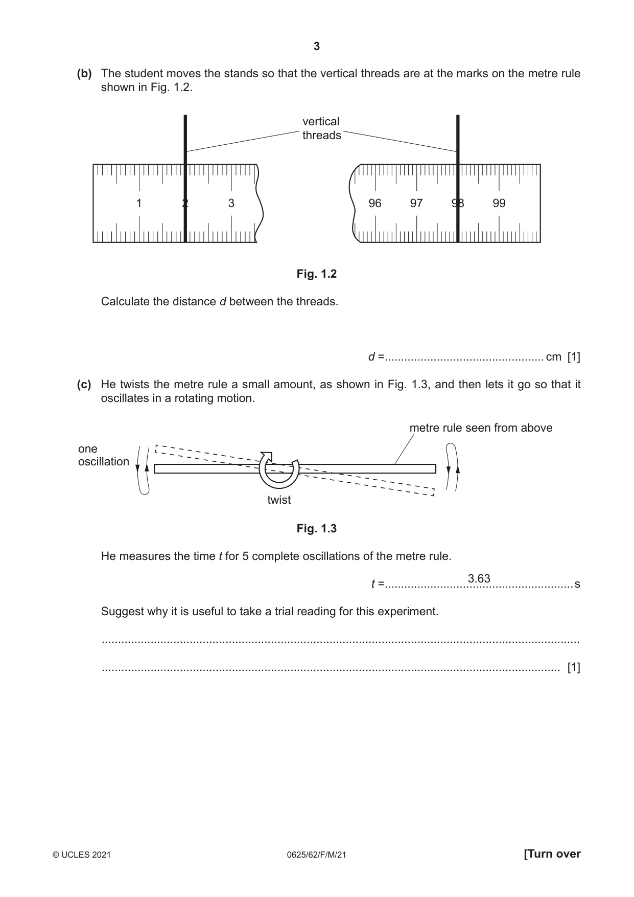 Cambridge IGCSE Physics 0625 2021 Feb/March Paper 6 · Variant 2 question paper, page 3 of 16