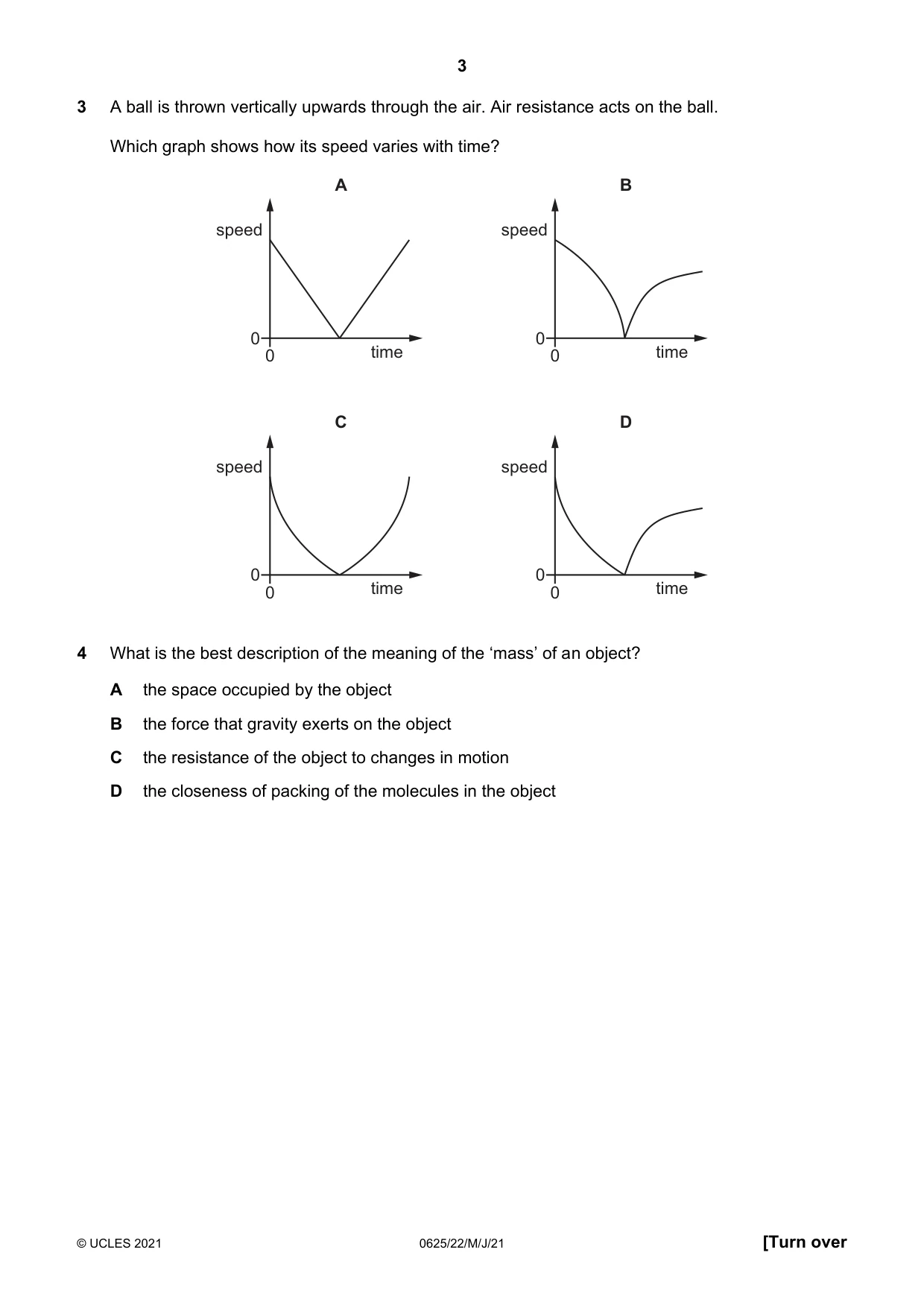 Cambridge IGCSE Physics 0625 2021 May/June Paper 2 · Variant 2 question paper, page 3 of 16