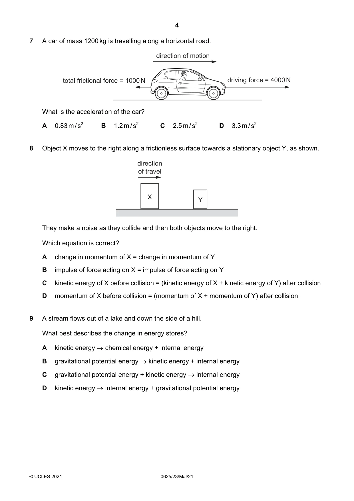 Cambridge IGCSE Physics 0625 2021 May/June Paper 2 · Variant 3 question paper, page 4 of 20