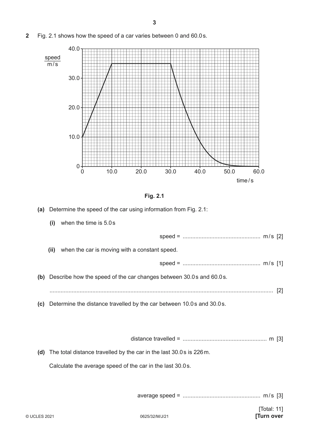 Cambridge IGCSE Physics 0625 2021 May/June Paper 3 · Variant 2 question paper, page 3 of 16