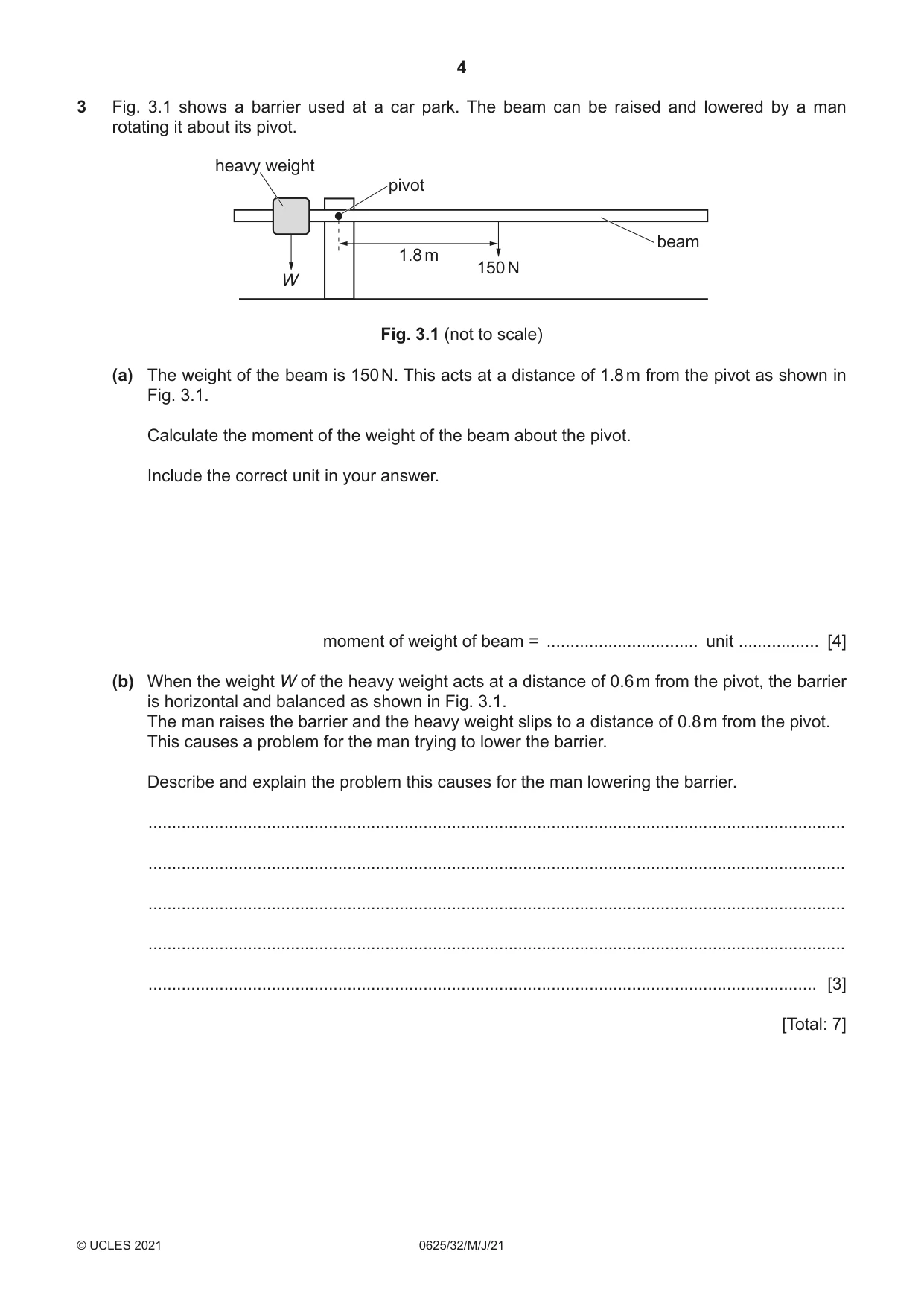 Cambridge IGCSE Physics 0625 2021 May/June Paper 3 · Variant 2 question paper, page 4 of 16