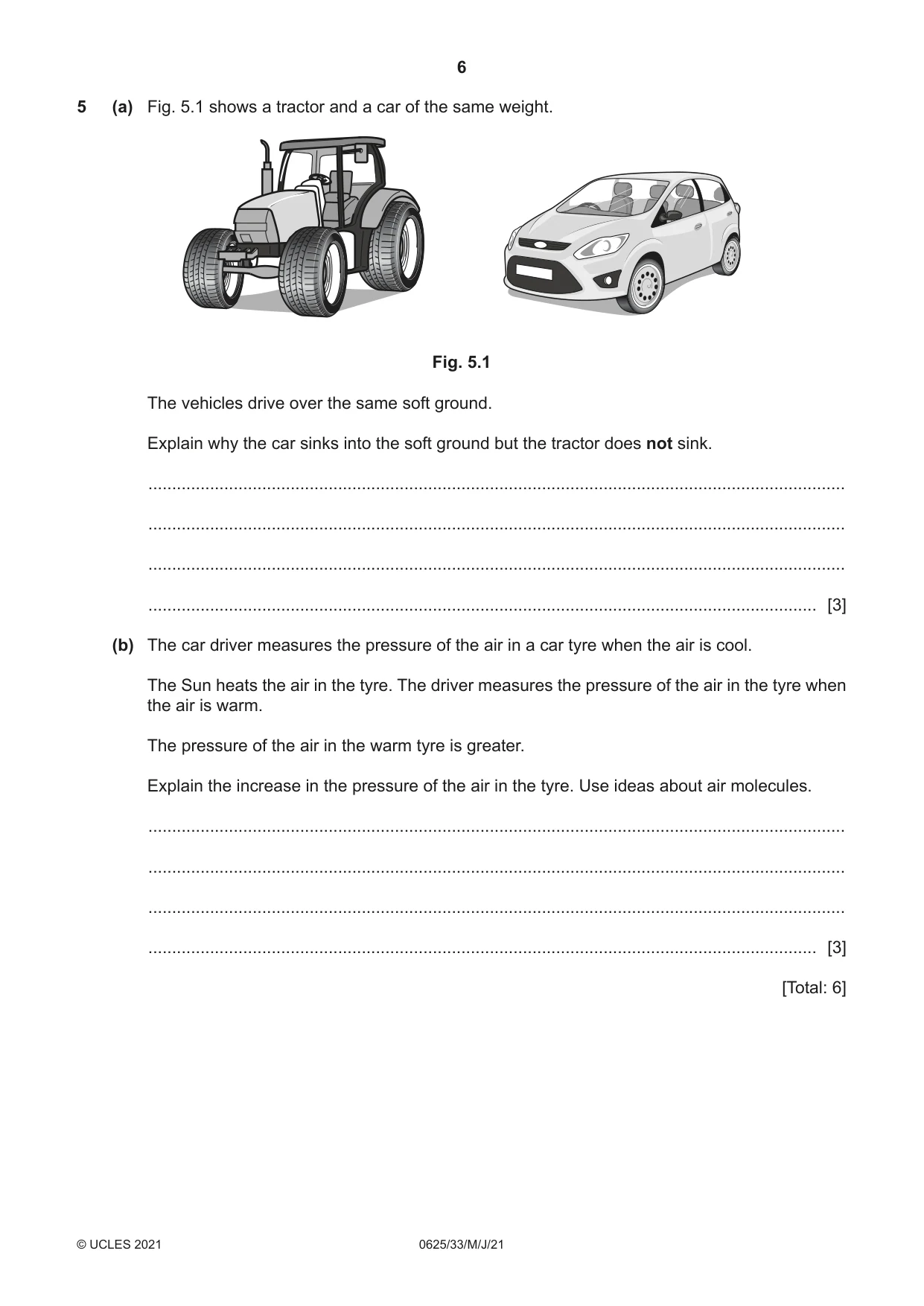 Cambridge IGCSE Physics 0625 2021 May/June Paper 3 · Variant 3 question paper, page 6 of 16