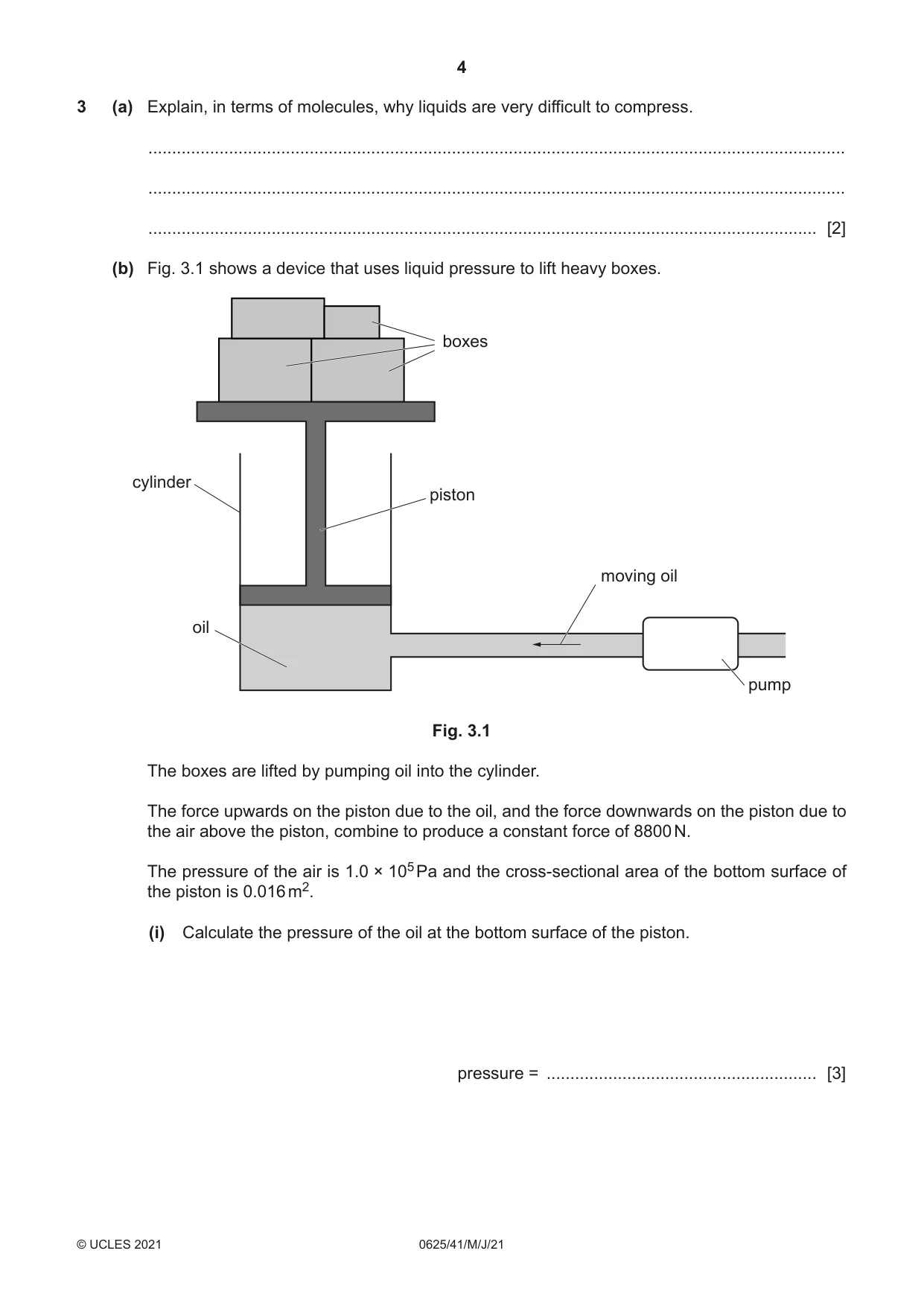 Cambridge IGCSE Physics 0625 2021 May/June Paper 4 · Variant 1 question paper, page 4 of 16