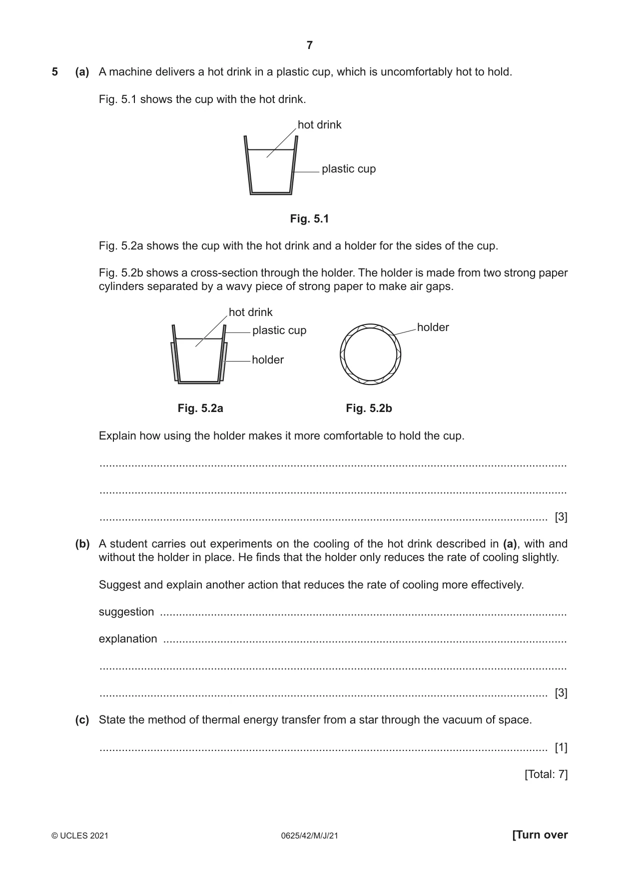 Cambridge IGCSE Physics 0625 2021 May/June Paper 4 · Variant 2 question paper, page 7 of 16