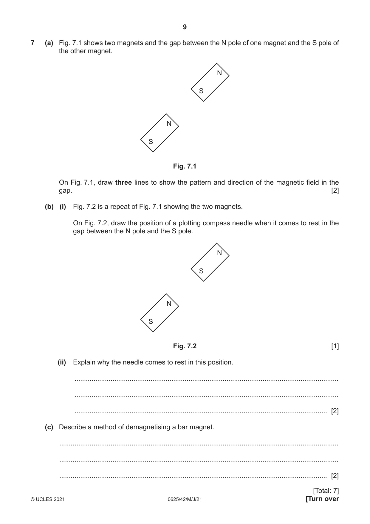 Cambridge IGCSE Physics 0625 2021 May/June Paper 4 · Variant 2 question paper, page 9 of 16