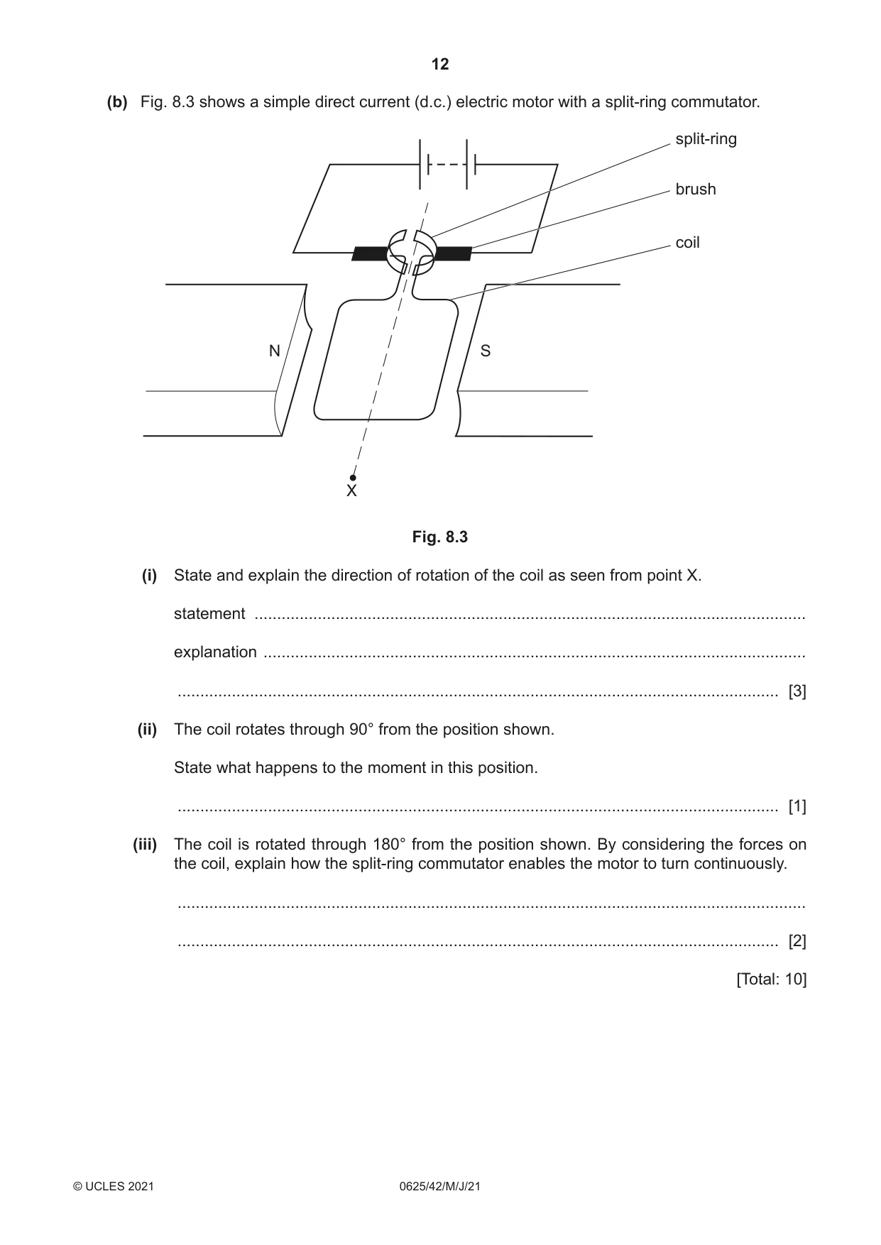 Cambridge IGCSE Physics 0625 2021 May/June Paper 4 · Variant 2 question paper, page 12 of 16