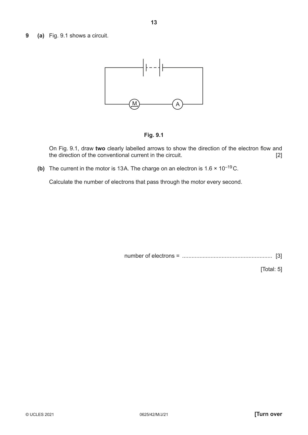 Cambridge IGCSE Physics 0625 2021 May/June Paper 4 · Variant 2 question paper, page 13 of 16