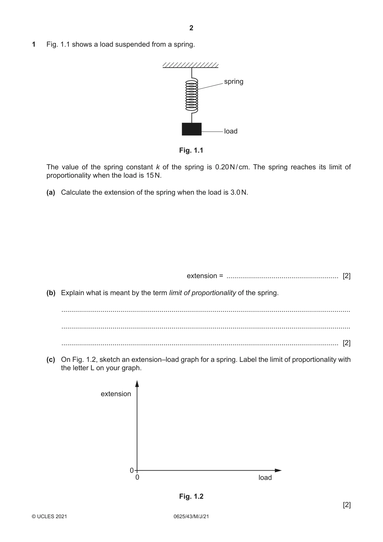 Cambridge IGCSE Physics 0625 2021 May/June Paper 4 · Variant 3 question paper, page 2 of 16