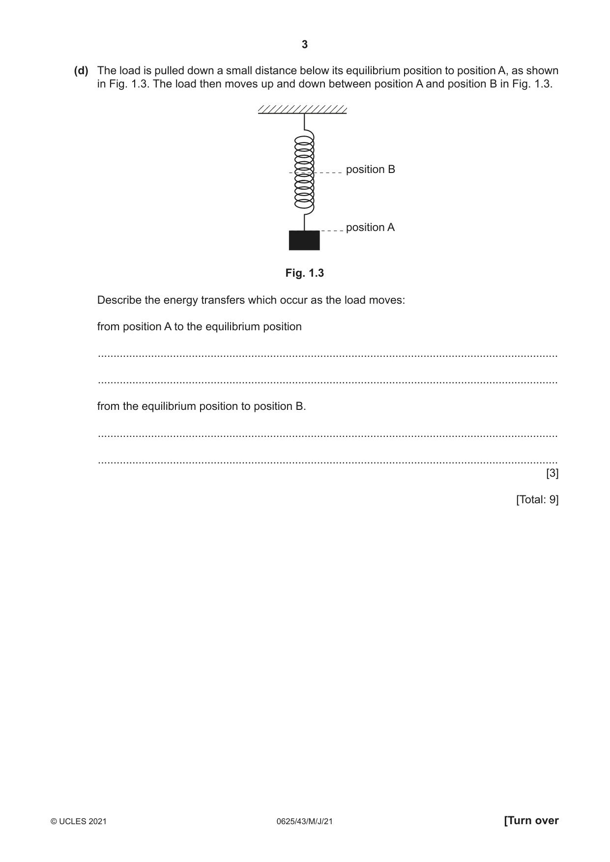 Cambridge IGCSE Physics 0625 2021 May/June Paper 4 · Variant 3 question paper, page 3 of 16
