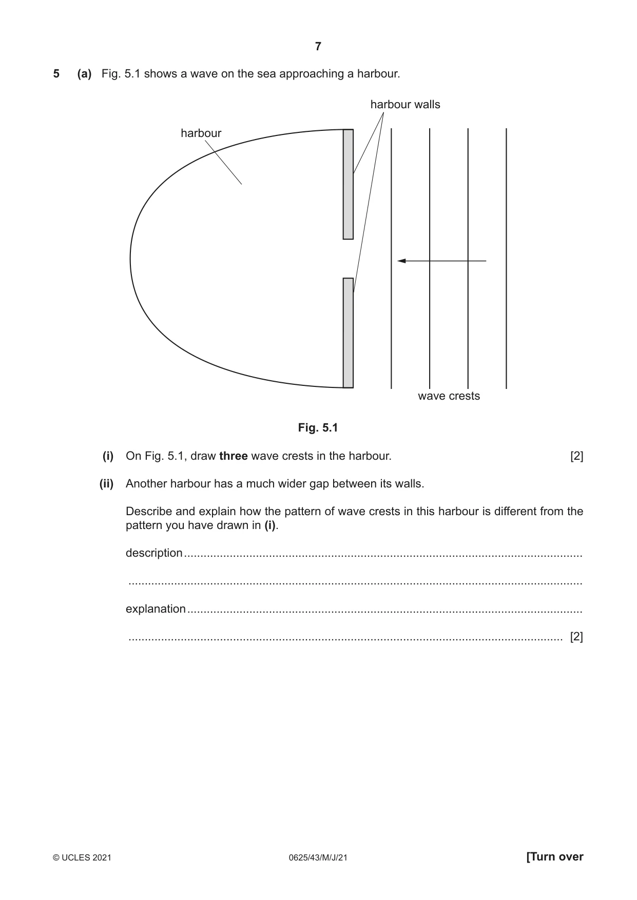 Cambridge IGCSE Physics 0625 2021 May/June Paper 4 · Variant 3 question paper, page 7 of 16