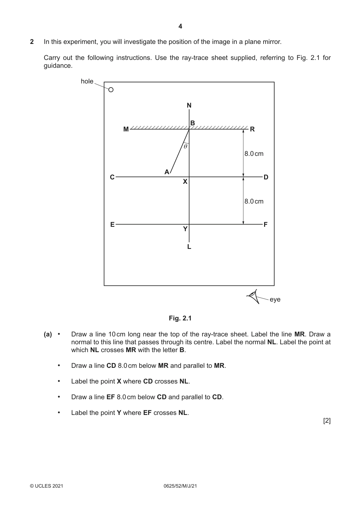 Cambridge IGCSE Physics 0625 2021 May/June Paper 5 · Variant 2 question paper, page 4 of 12