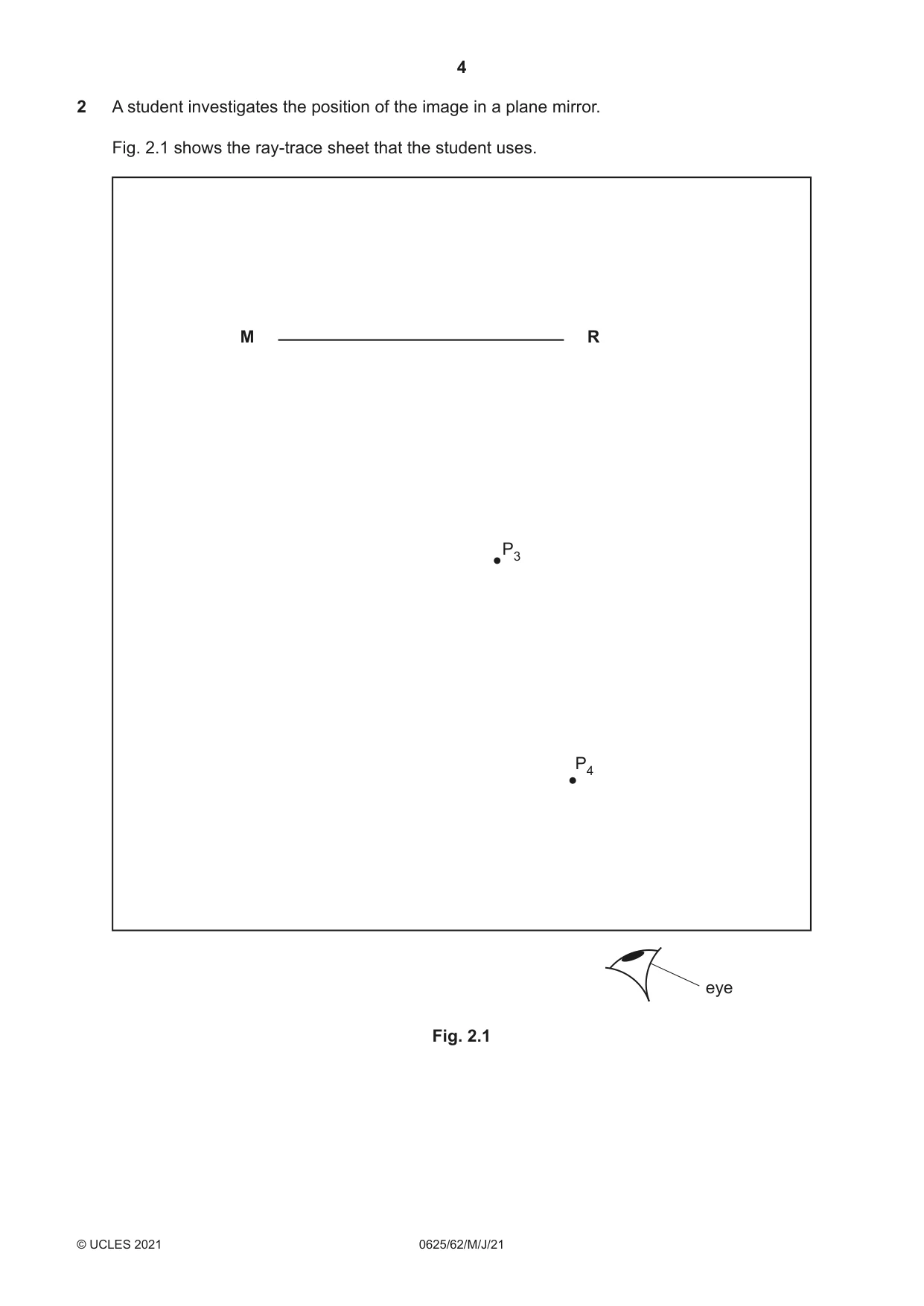 Cambridge IGCSE Physics 0625 2021 May/June Paper 6 · Variant 2 question paper, page 4 of 12