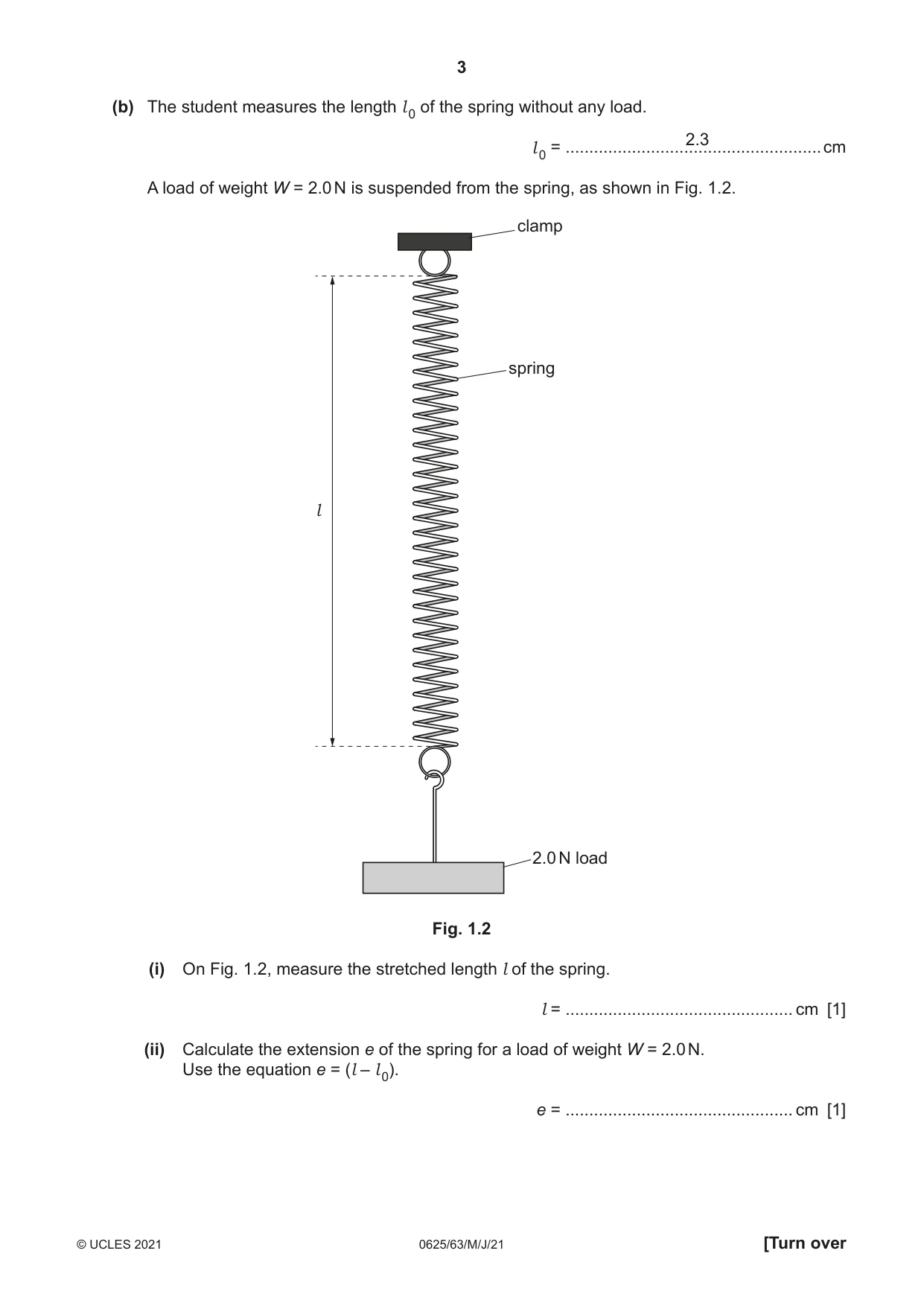 Cambridge IGCSE Physics 0625 2021 May/June Paper 6 · Variant 3 question paper, page 3 of 16