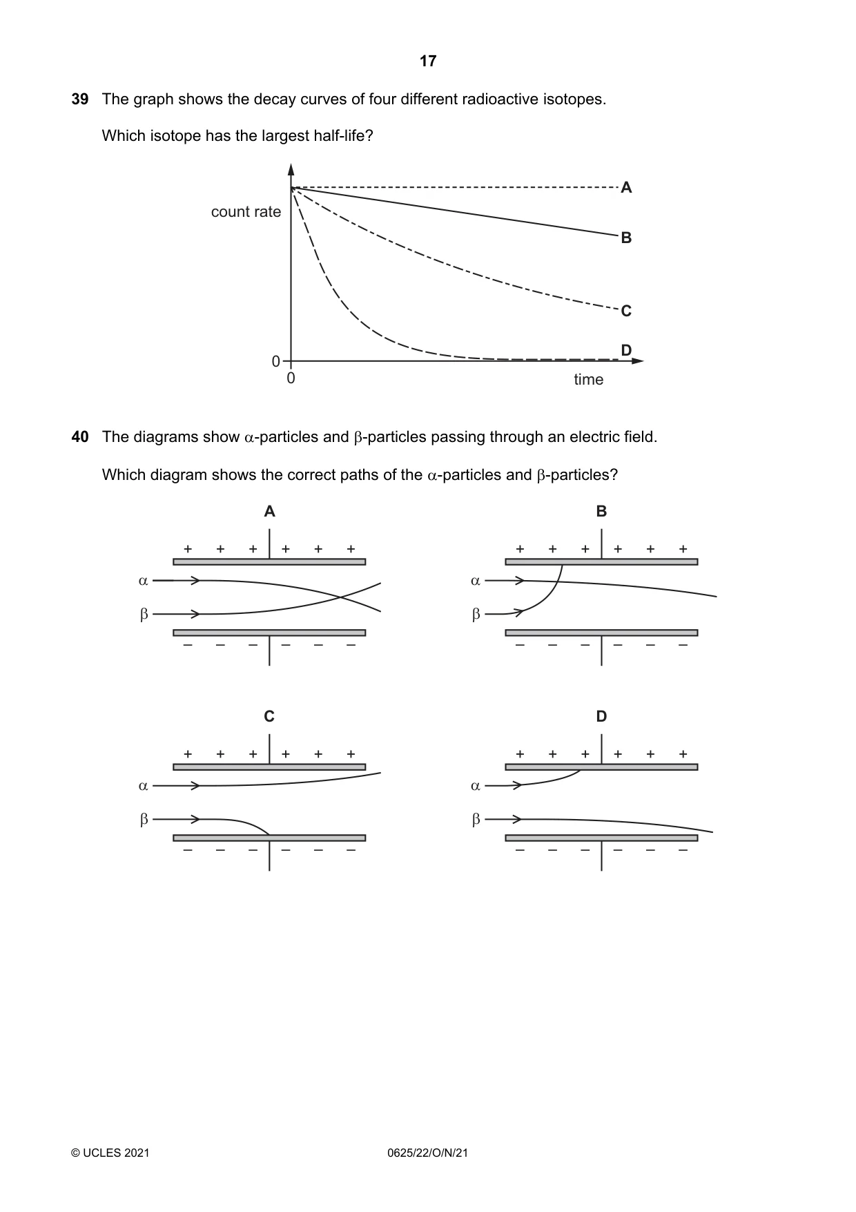Cambridge IGCSE Physics 0625 2021 Oct/Nov Paper 2 · Variant 2 question paper, page 17 of 20