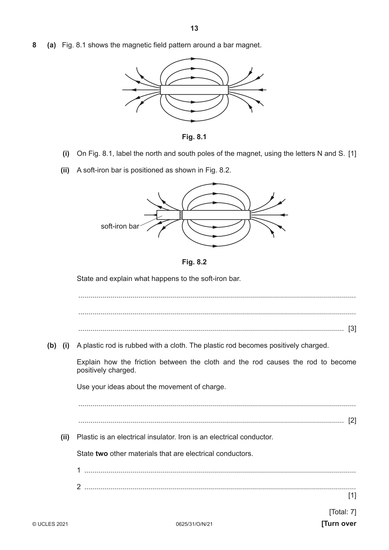 Cambridge IGCSE Physics 0625 2021 Oct/Nov Paper 3 · Variant 1 question paper, page 13 of 16