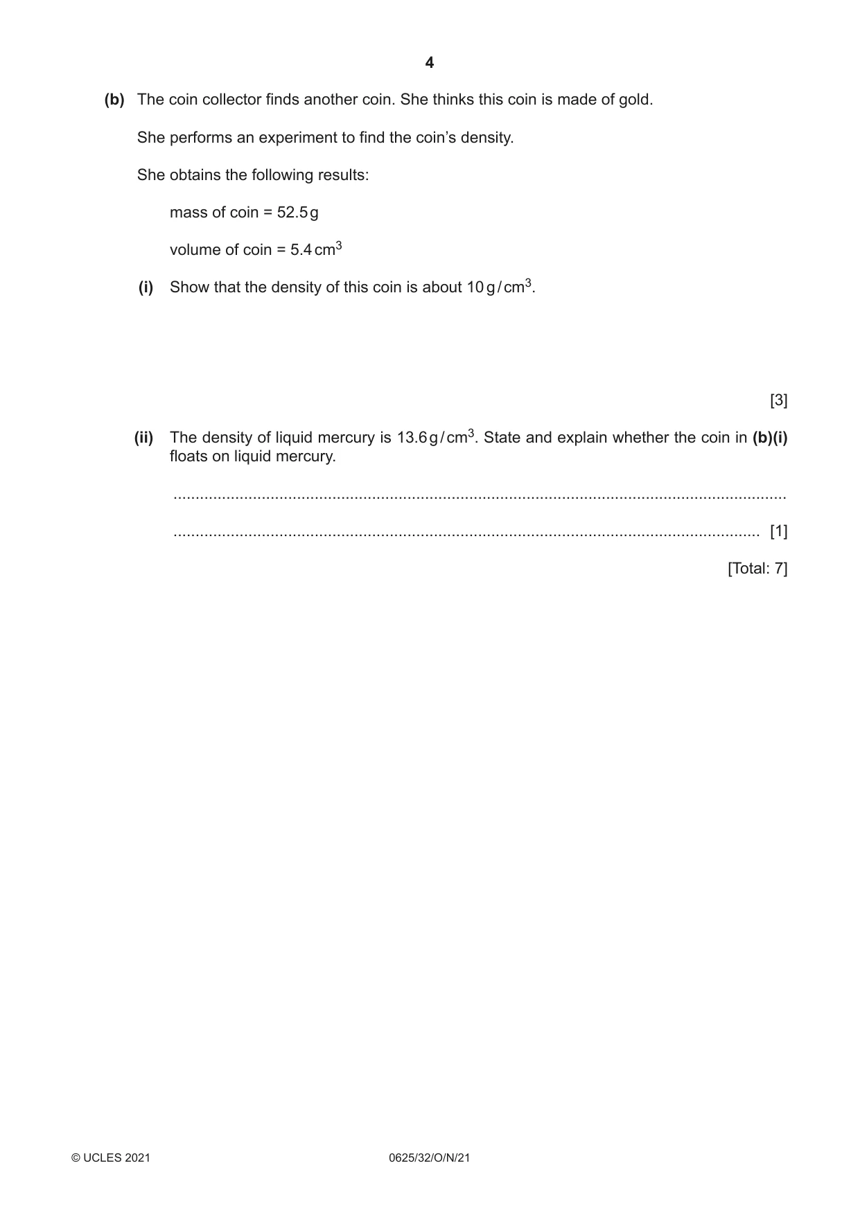 Cambridge IGCSE Physics 0625 2021 Oct/Nov Paper 3 · Variant 2 question paper, page 4 of 20