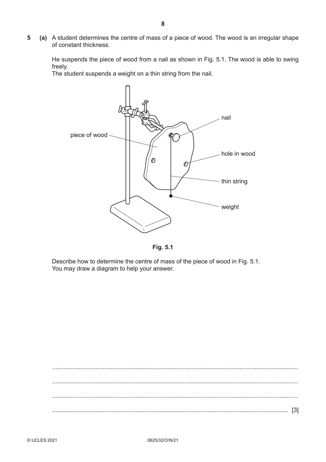 Cambridge IGCSE Physics 0625 2021 Oct/Nov Paper 3 · Variant 2 question paper, page 8 of 20