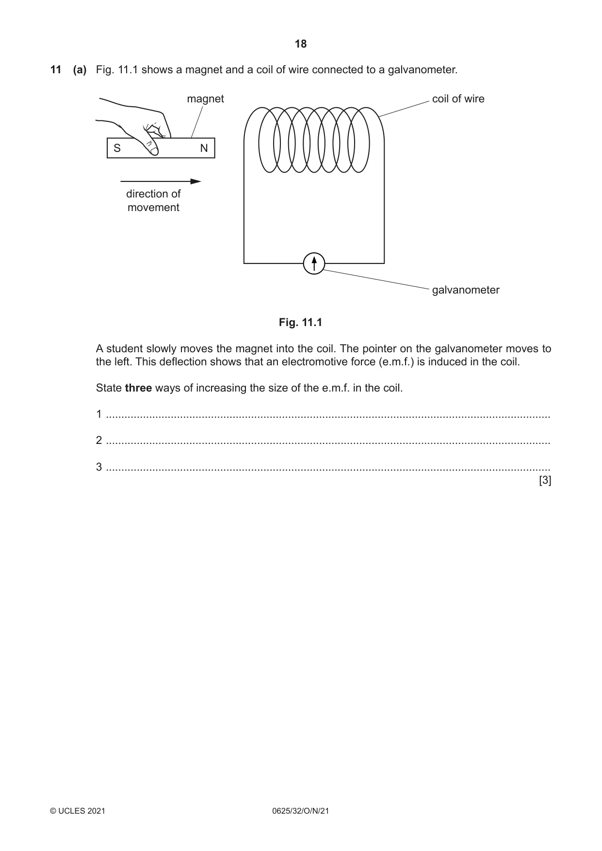 Cambridge IGCSE Physics 0625 2021 Oct/Nov Paper 3 · Variant 2 question paper, page 18 of 20