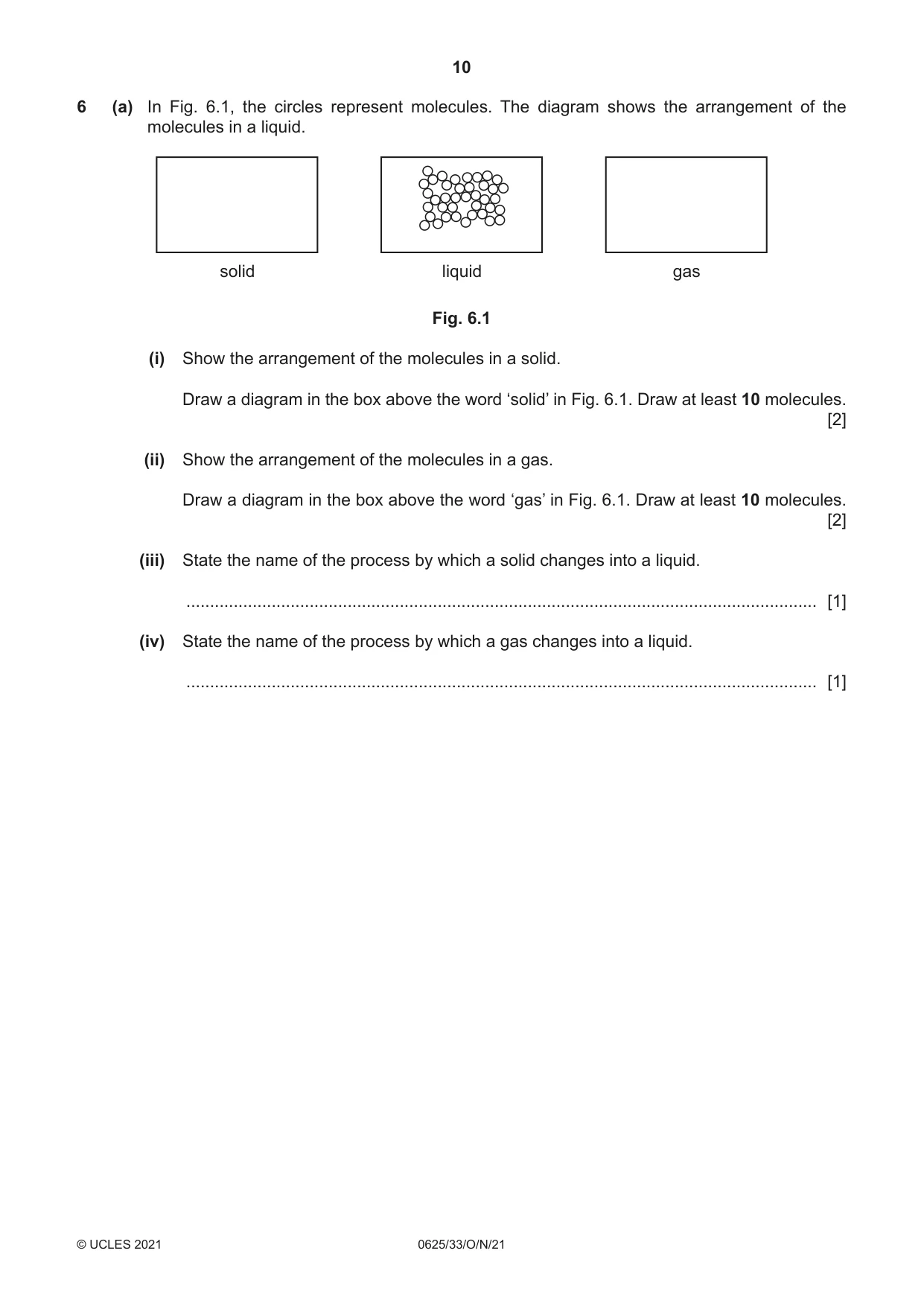 Cambridge IGCSE Physics 0625 2021 Oct/Nov Paper 3 · Variant 3 question paper, page 10 of 20