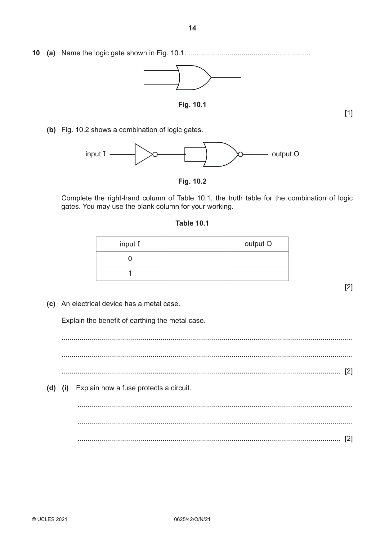 Cambridge IGCSE Physics 0625 2021 Oct/Nov Paper 4 · Variant 2 question paper, page 14 of 16