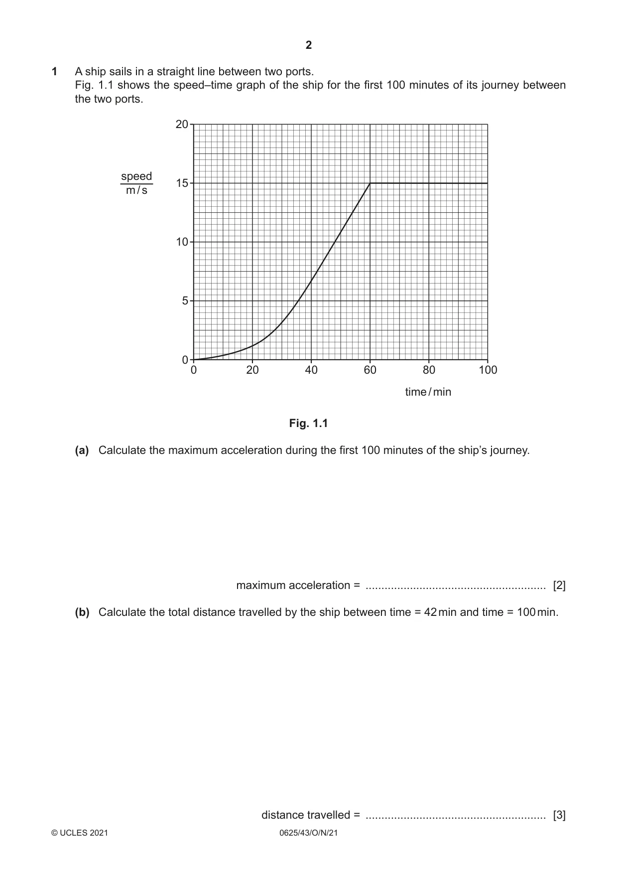 Cambridge IGCSE Physics 0625 2021 Oct/Nov Paper 4 · Variant 3 question paper, page 2 of 20