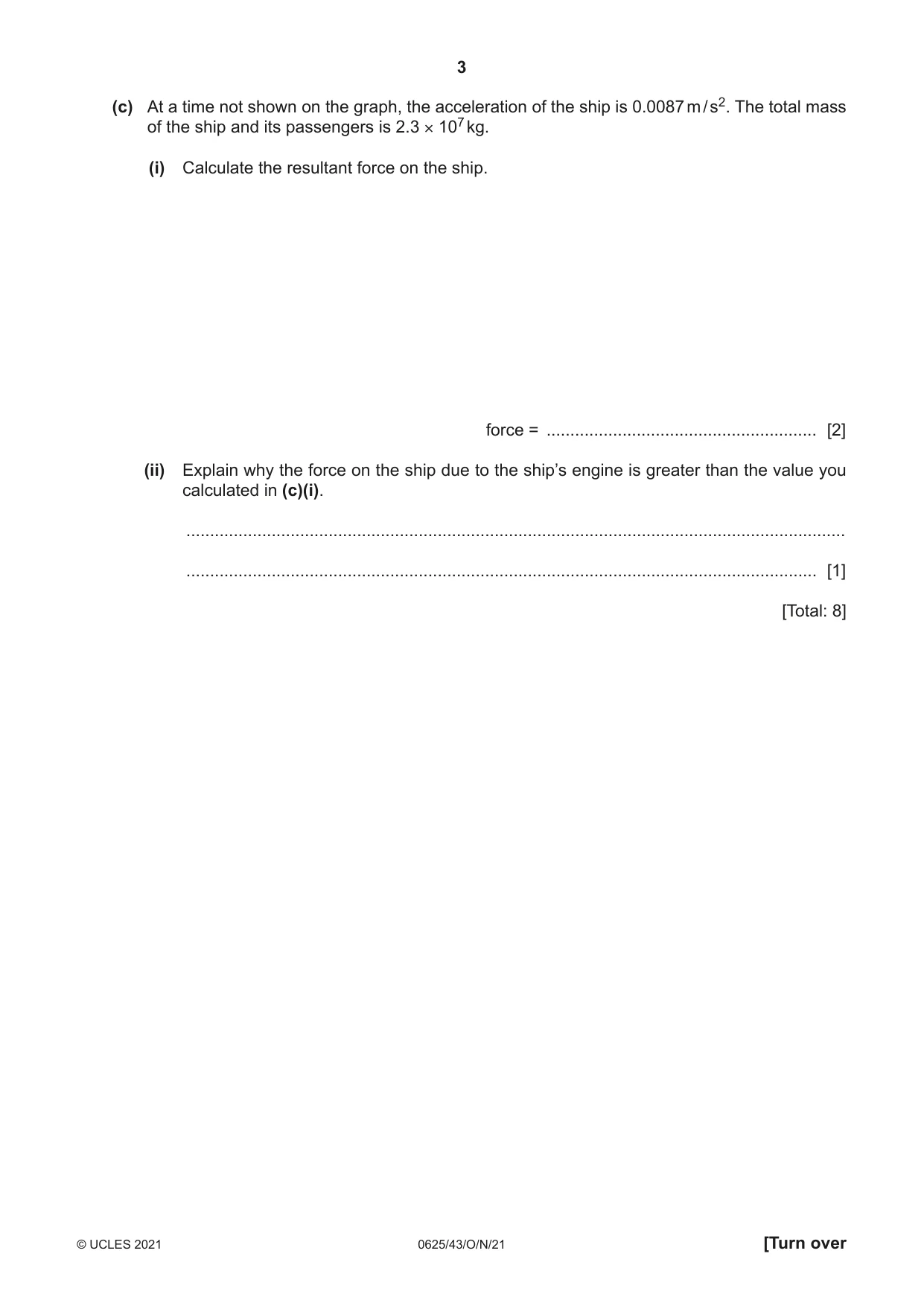 Cambridge IGCSE Physics 0625 2021 Oct/Nov Paper 4 · Variant 3 question paper, page 3 of 20