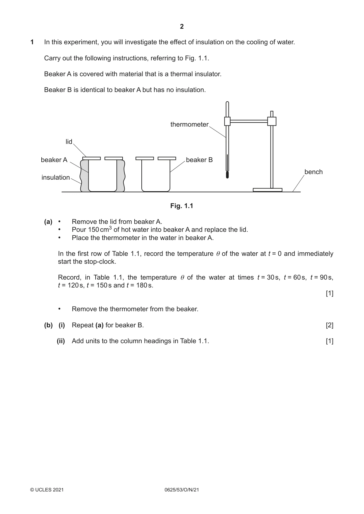 Cambridge IGCSE Physics 0625 2021 Oct/Nov Paper 5 · Variant 3 question paper, page 2 of 12