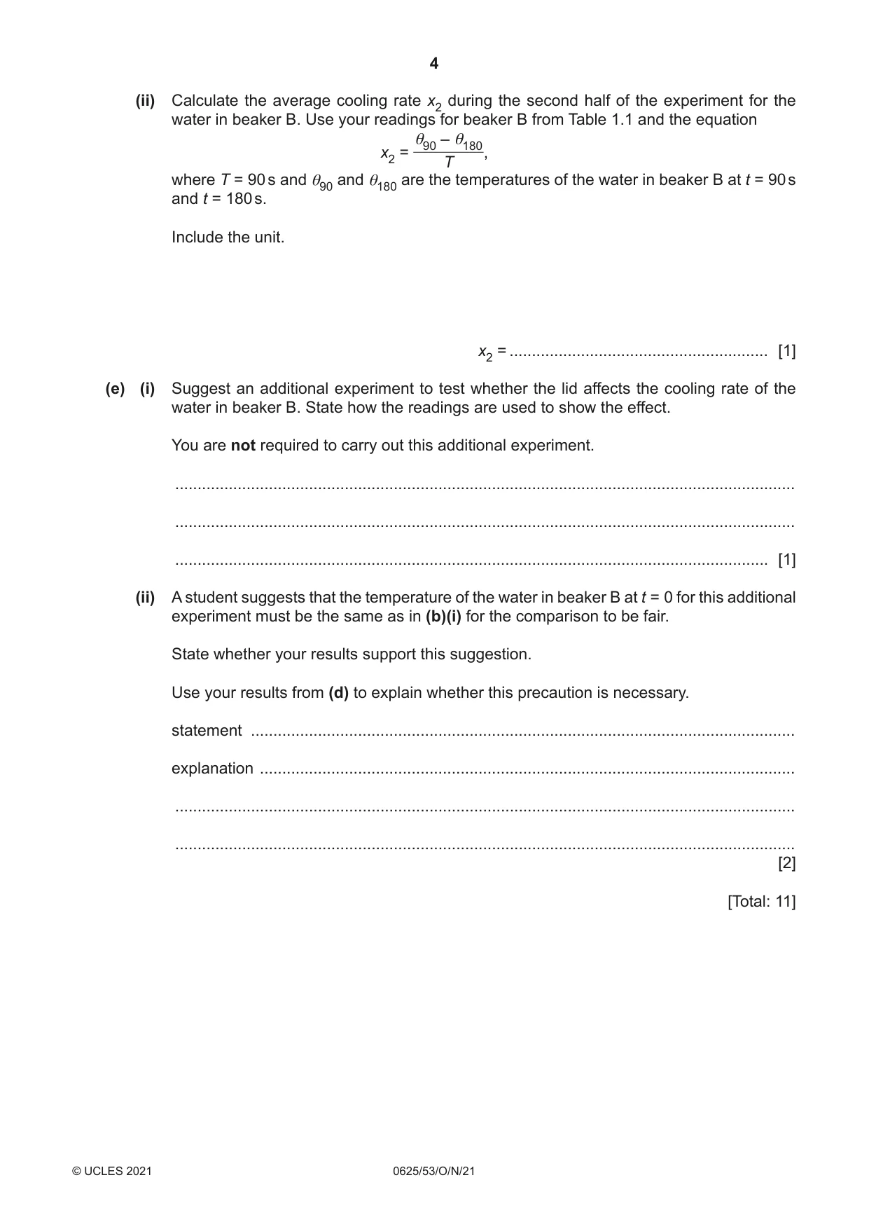Cambridge IGCSE Physics 0625 2021 Oct/Nov Paper 5 · Variant 3 question paper, page 4 of 12