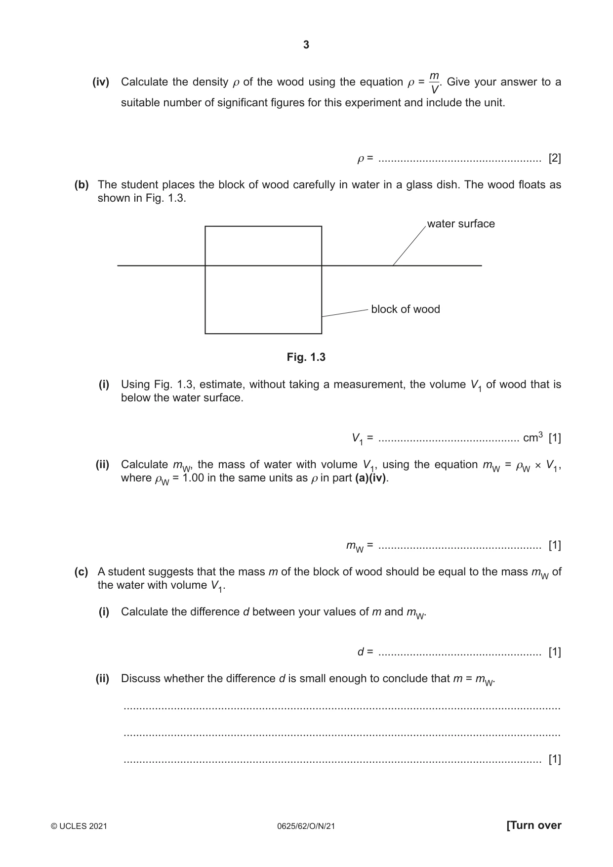 Cambridge IGCSE Physics 0625 2021 Oct/Nov Paper 6 · Variant 2 question paper, page 3 of 12
