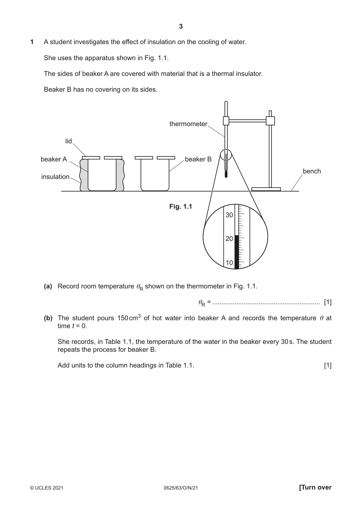 Cambridge IGCSE Physics 0625 2021 Oct/Nov Paper 6 · Variant 3 question paper, page 3 of 16