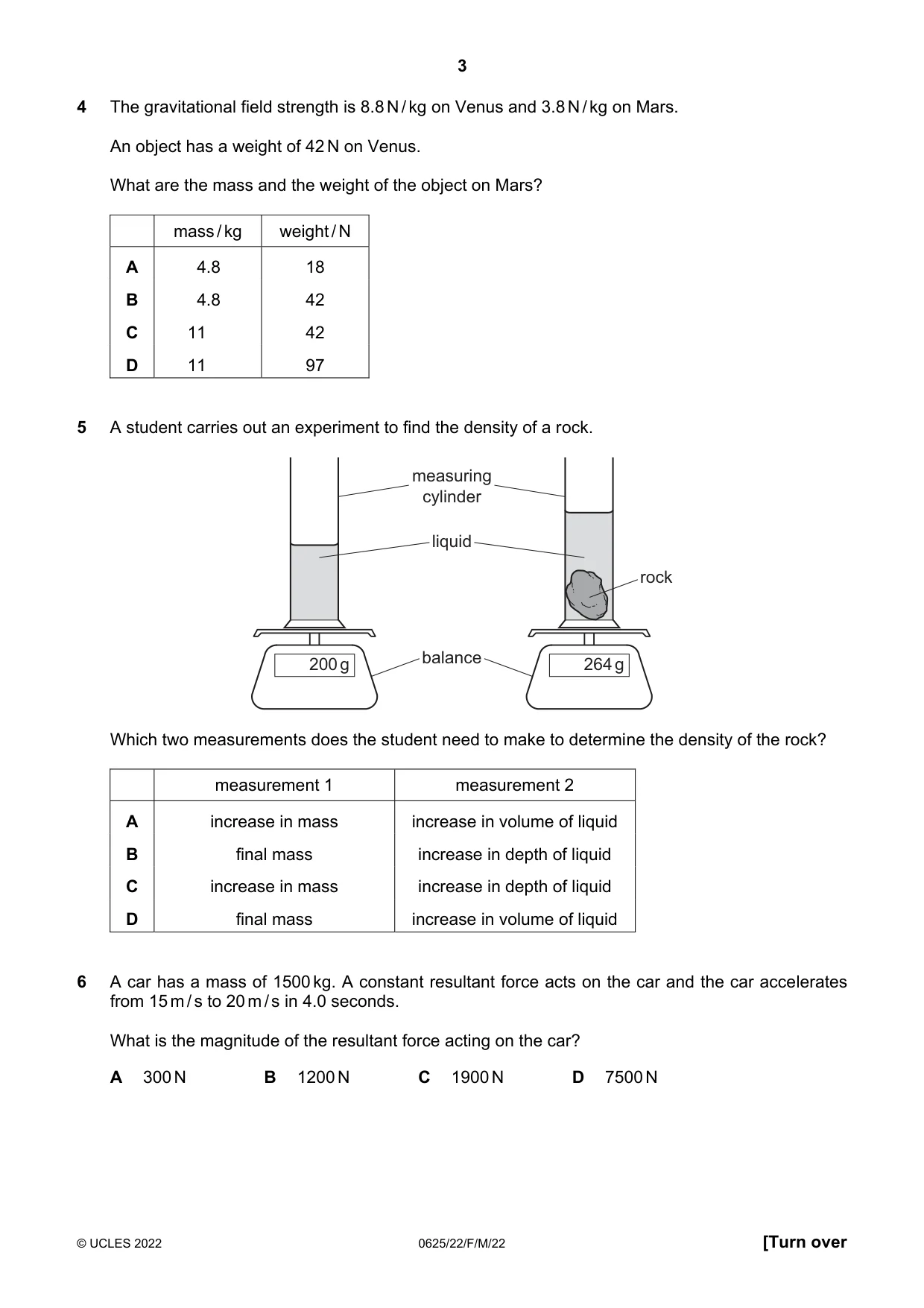 Cambridge IGCSE Physics 0625 2022 Feb/March Paper 2 · Variant 2 question paper, page 3 of 16
