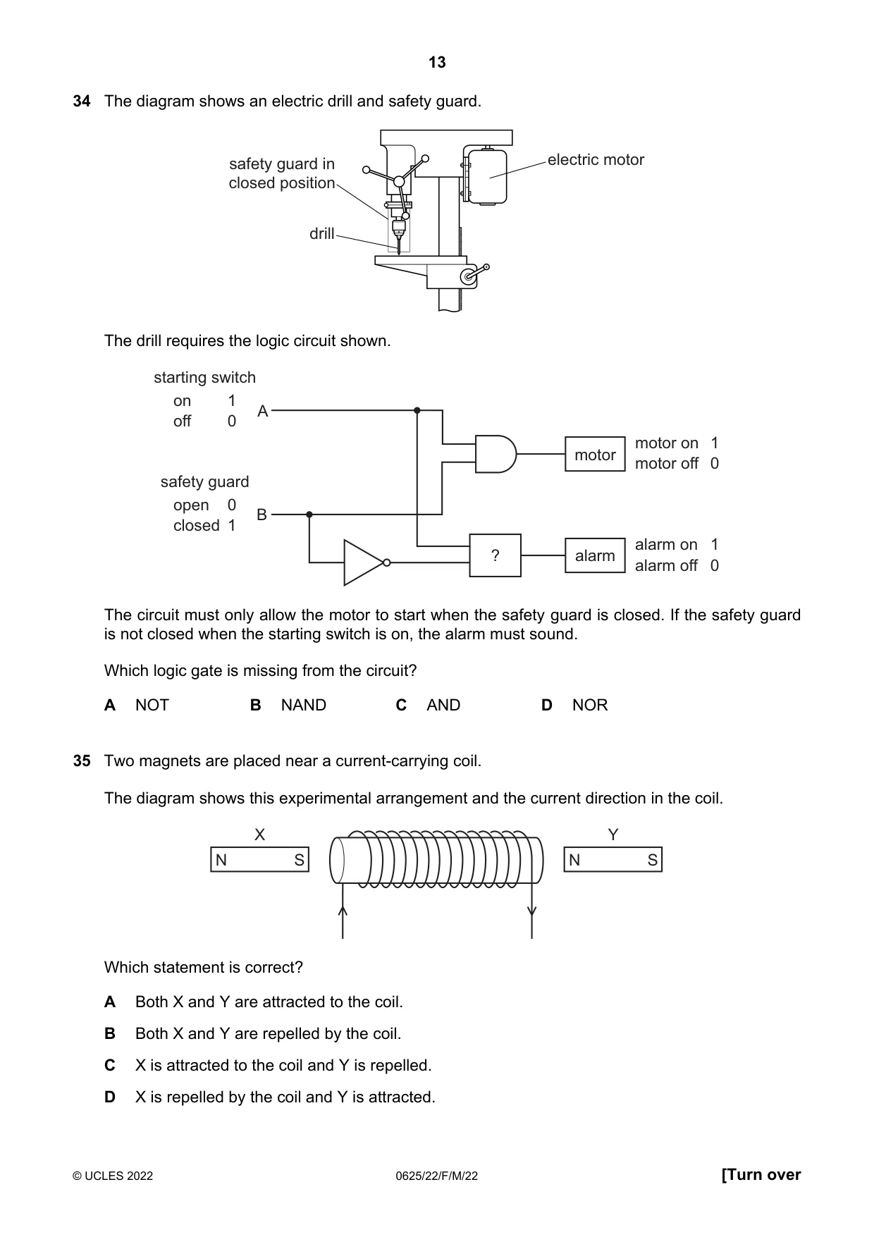 Cambridge IGCSE Physics 0625 2022 Feb/March Paper 2 · Variant 2 question paper, page 13 of 16