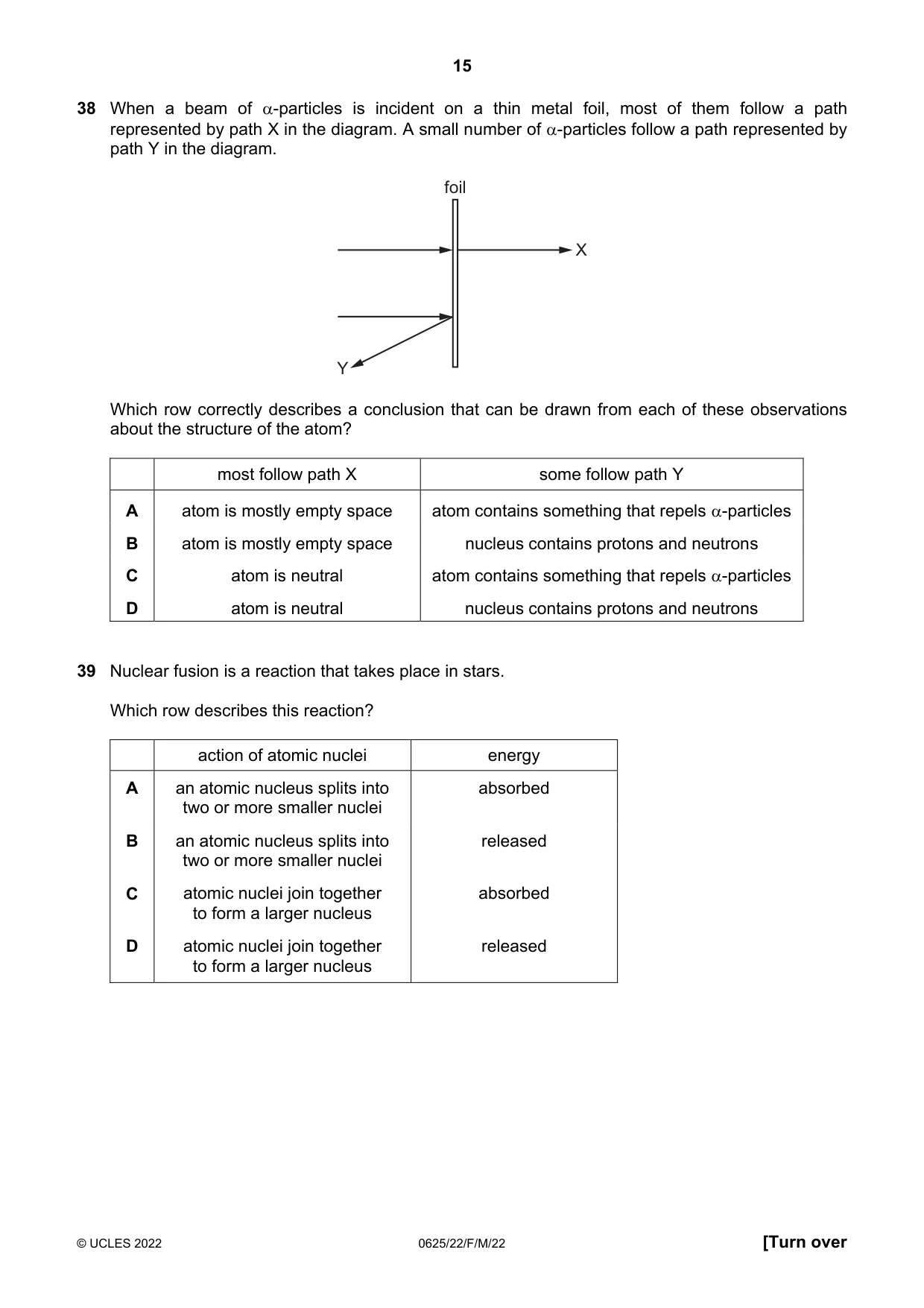 Cambridge IGCSE Physics 0625 2022 Feb/March Paper 2 · Variant 2 question paper, page 15 of 16