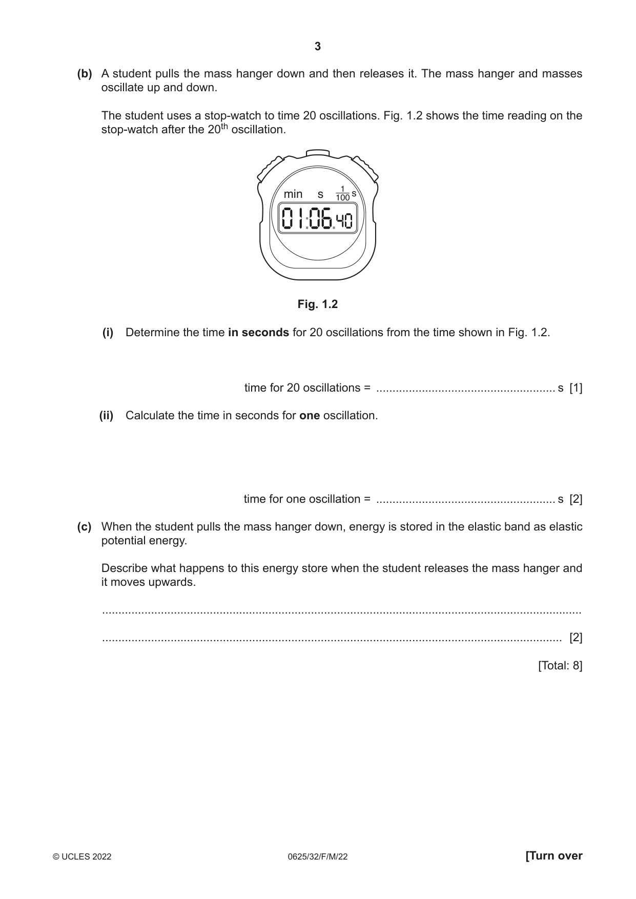 Cambridge IGCSE Physics 0625 2022 Feb/March Paper 3 · Variant 2 question paper, page 3 of 16