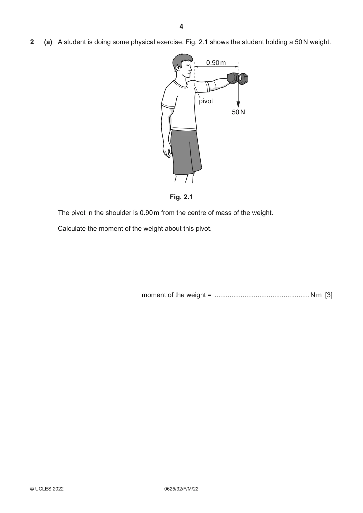 Cambridge IGCSE Physics 0625 2022 Feb/March Paper 3 · Variant 2 question paper, page 4 of 16