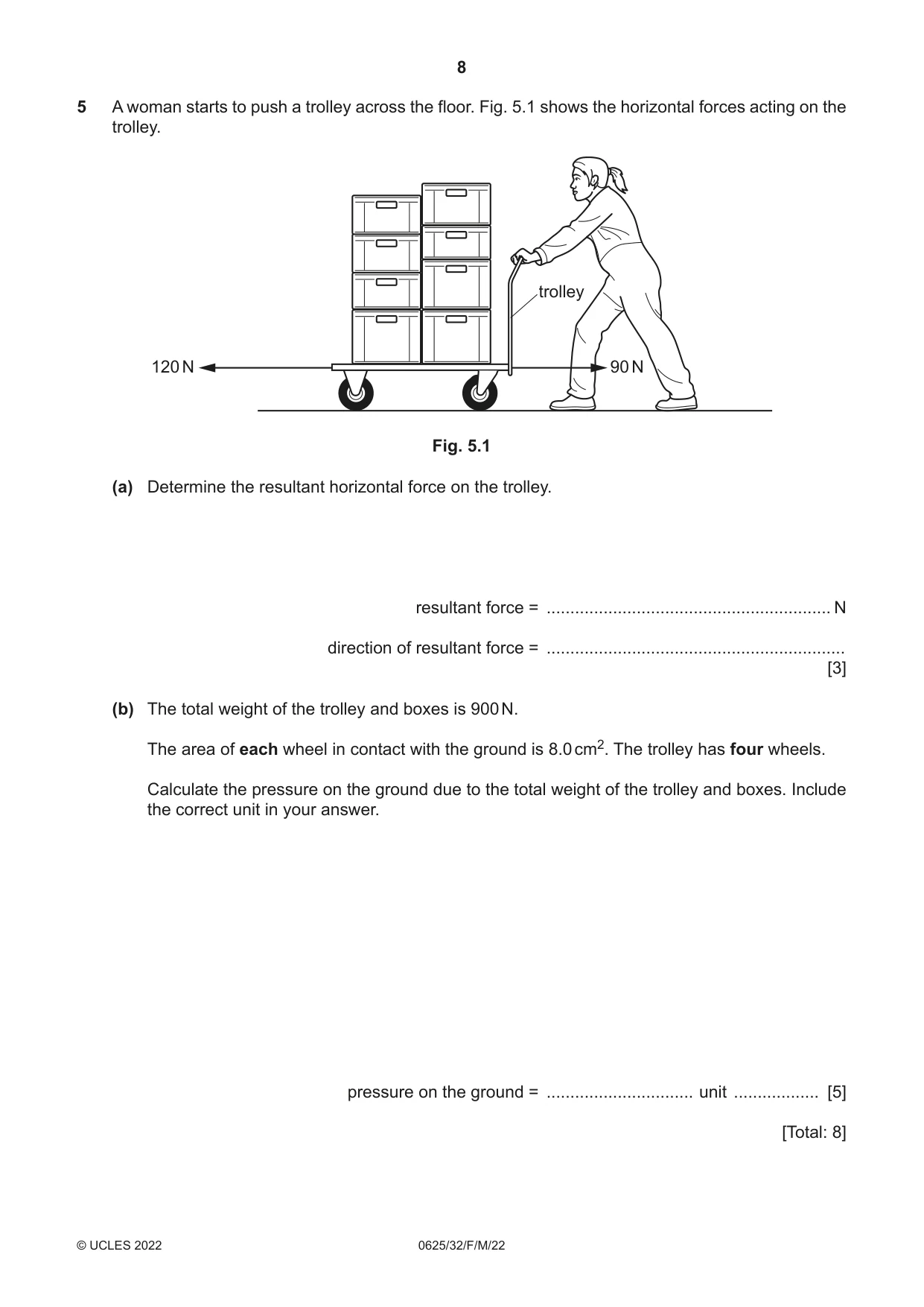 Cambridge IGCSE Physics 0625 2022 Feb/March Paper 3 · Variant 2 question paper, page 8 of 16