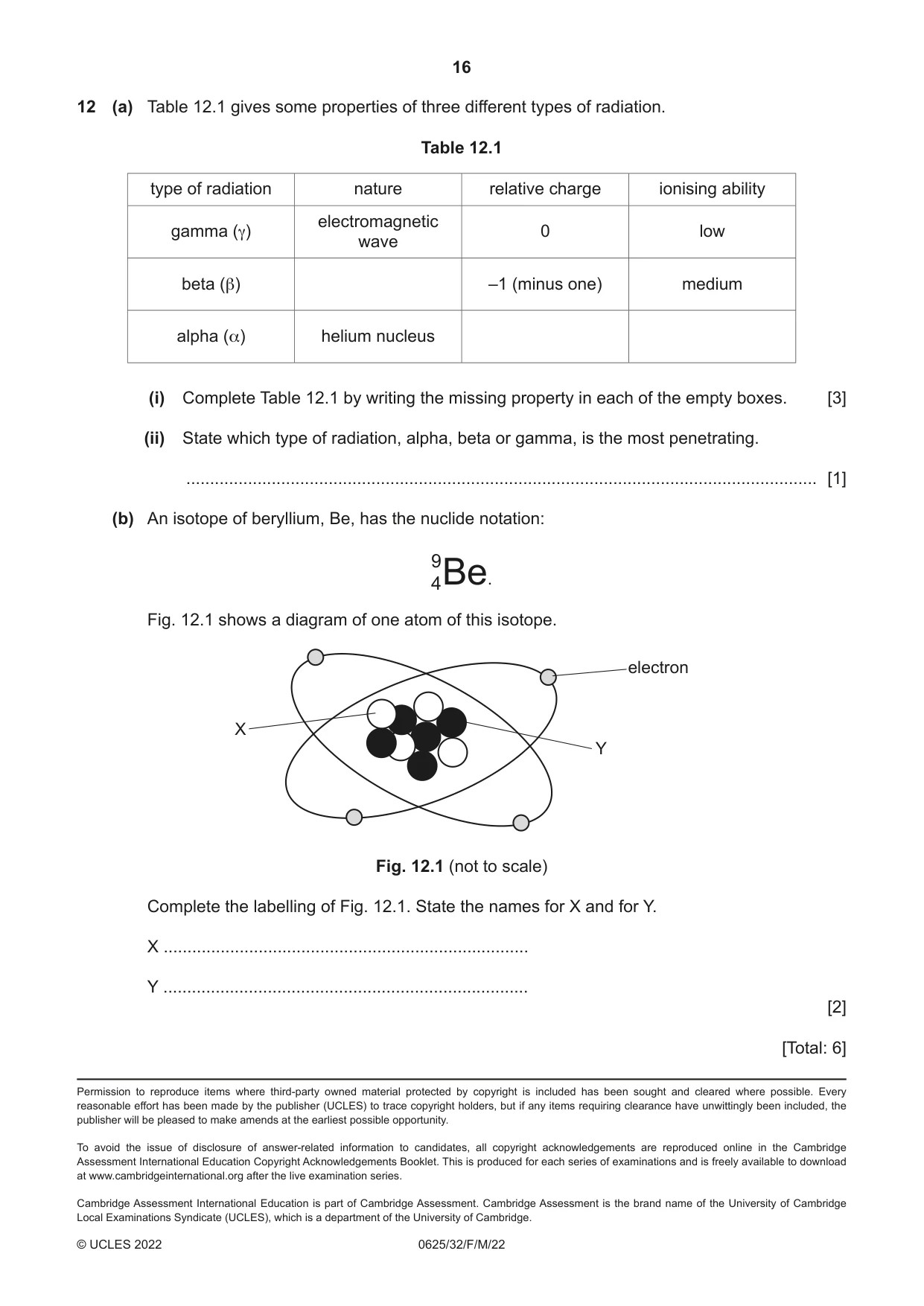 Cambridge IGCSE Physics 0625 2022 Feb/March Paper 3 · Variant 2 question paper, page 16 of 16