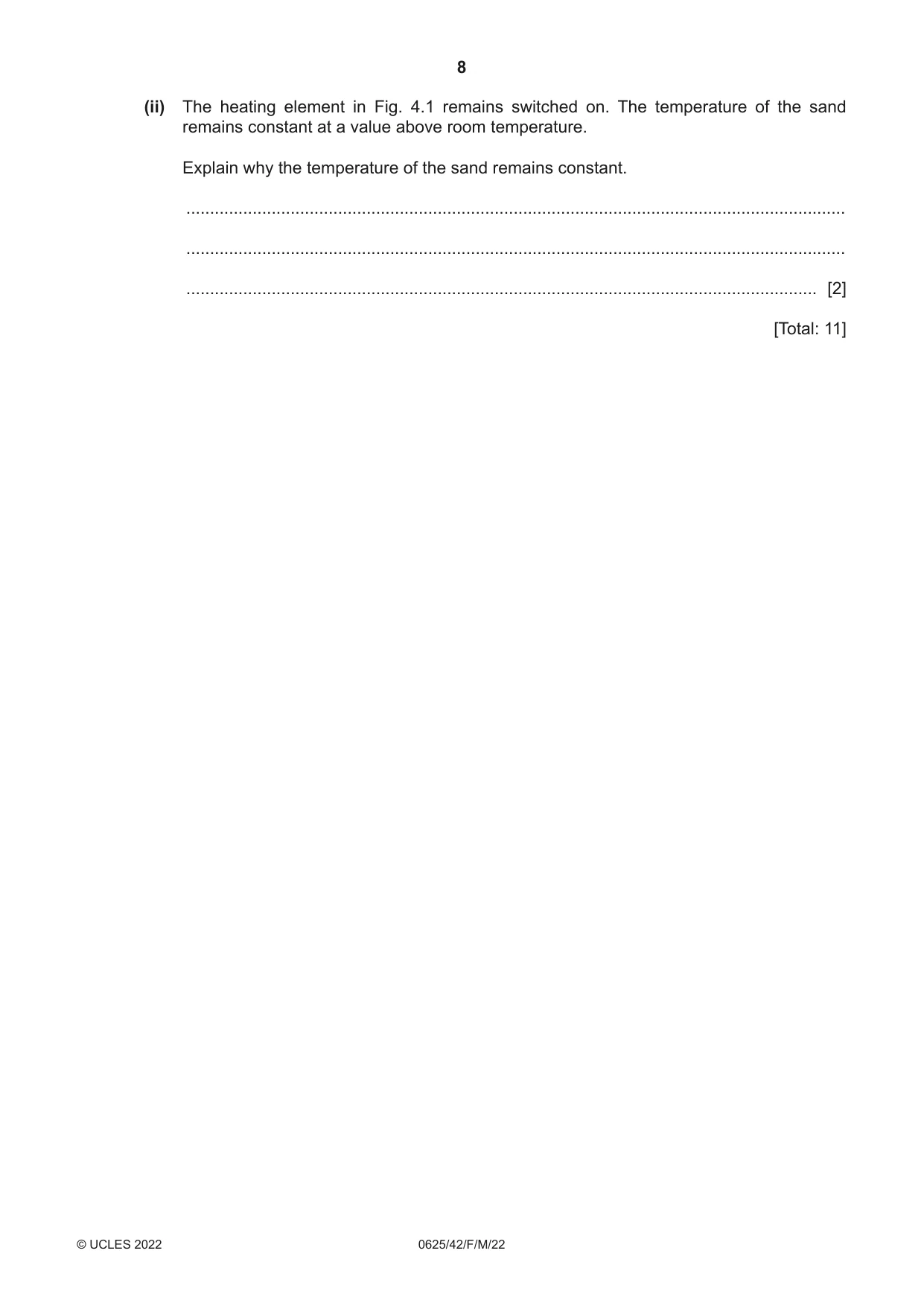 Cambridge IGCSE Physics 0625 2022 Feb/March Paper 4 · Variant 2 question paper, page 8 of 16