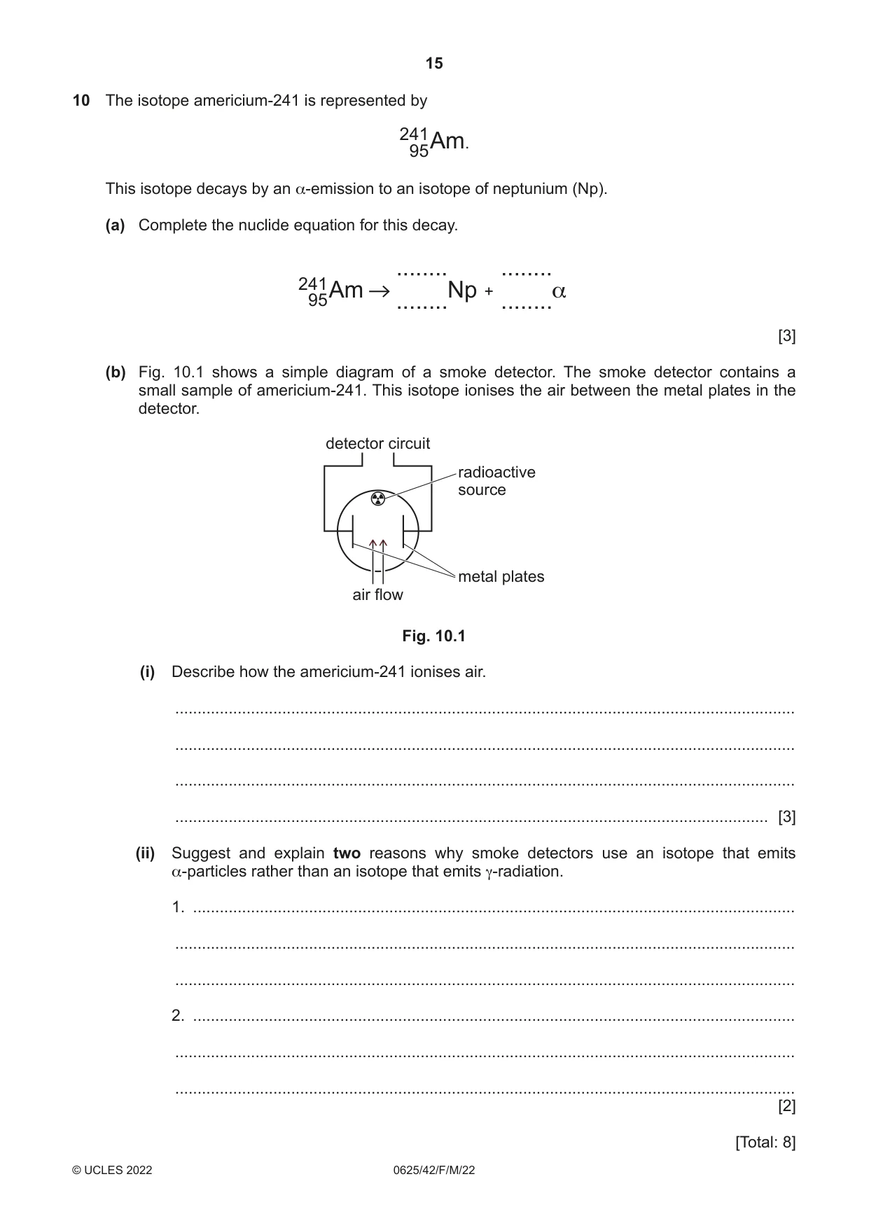 Cambridge IGCSE Physics 0625 2022 Feb/March Paper 4 · Variant 2 question paper, page 15 of 16