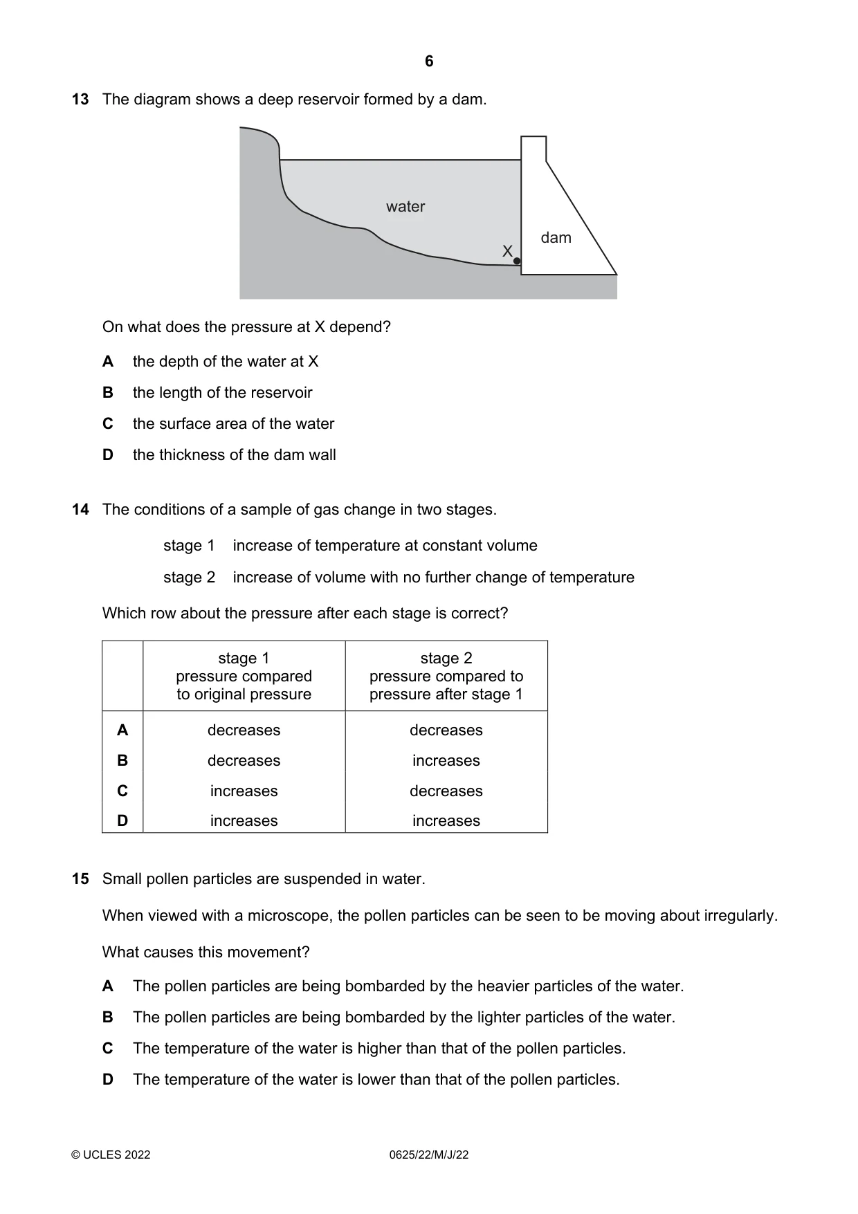 Cambridge IGCSE Physics 0625 2022 May/June Paper 2 · Variant 2 question paper, page 6 of 20