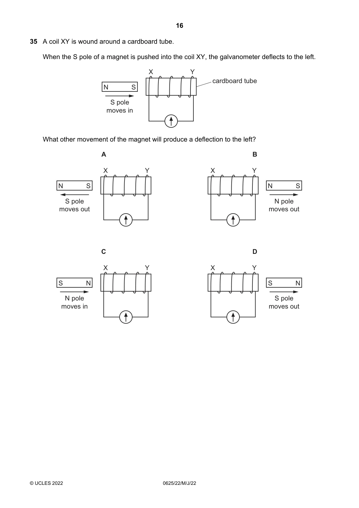 Cambridge IGCSE Physics 0625 2022 May/June Paper 2 · Variant 2 question paper, page 16 of 20