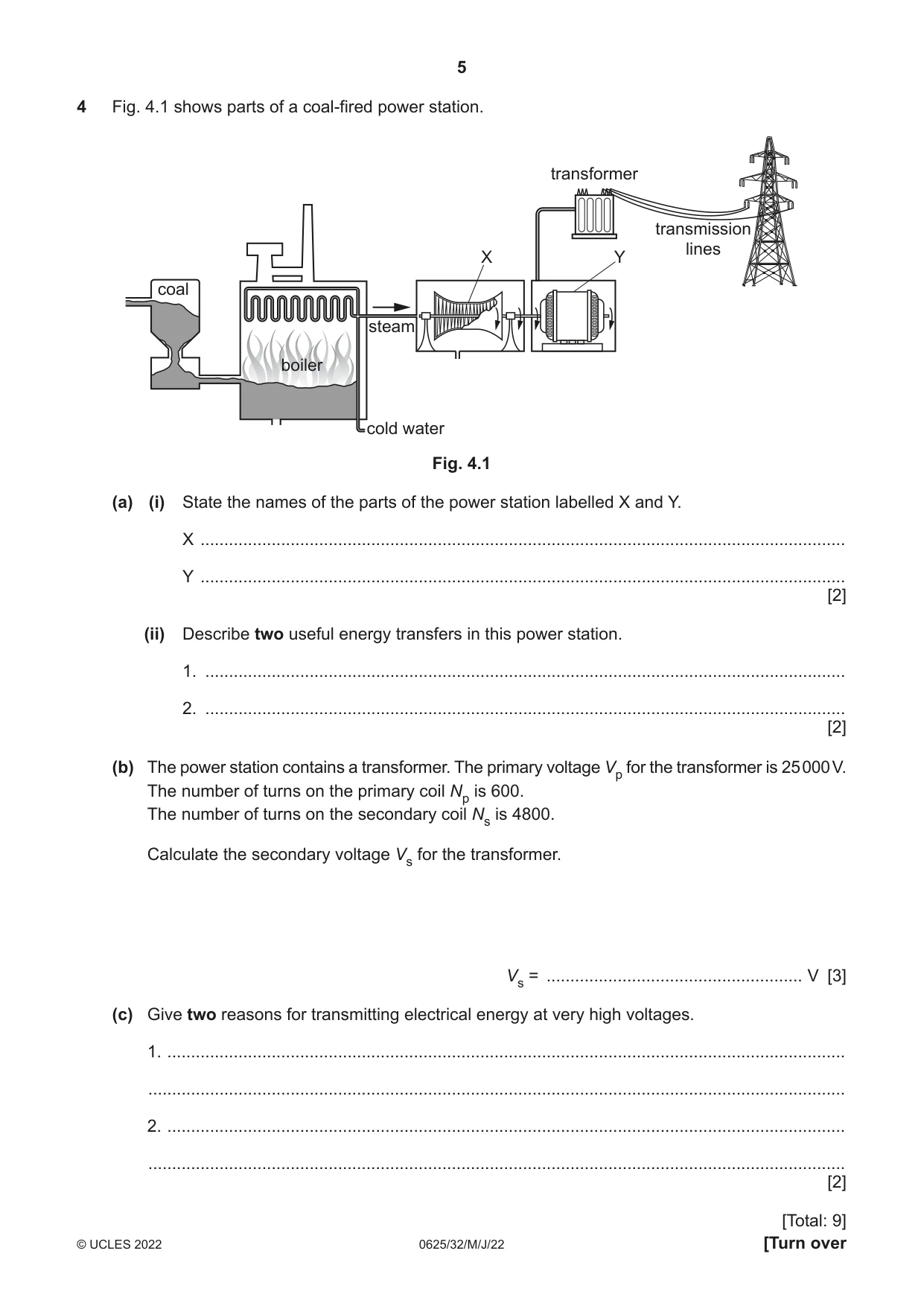 Cambridge IGCSE Physics 0625 2022 May/June Paper 3 · Variant 2 question paper, page 5 of 16