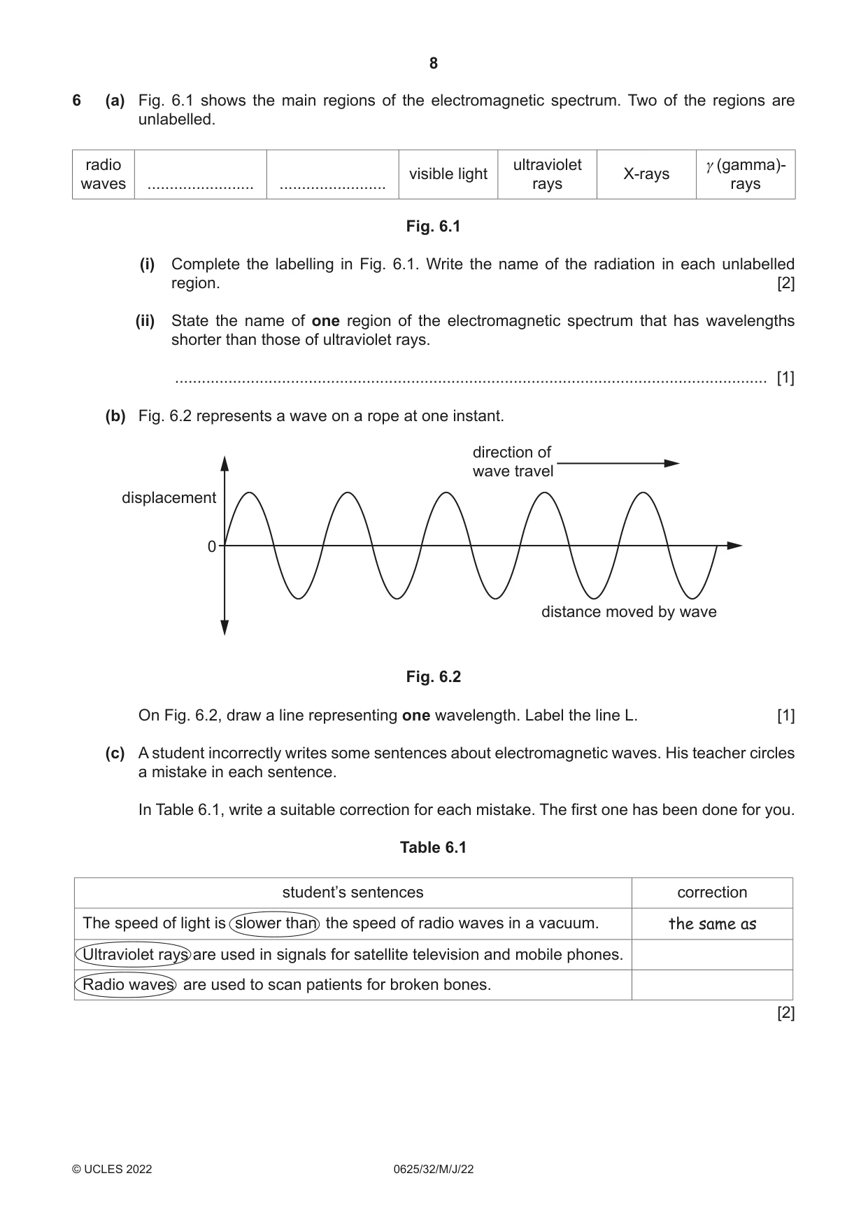 Cambridge IGCSE Physics 0625 2022 May/June Paper 3 · Variant 2 question paper, page 8 of 16